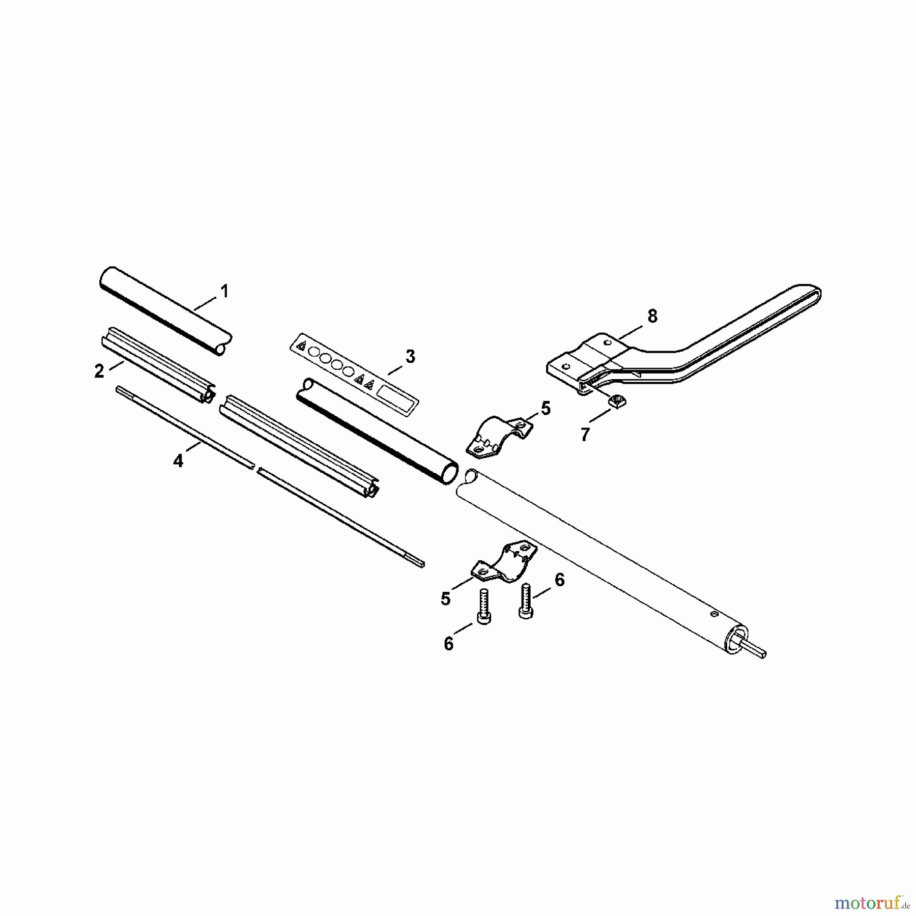  Viking Handgeführte Elektrogeräte Rasentrimmer TE 700 Zubehör AHL 150 A - Schaft lang