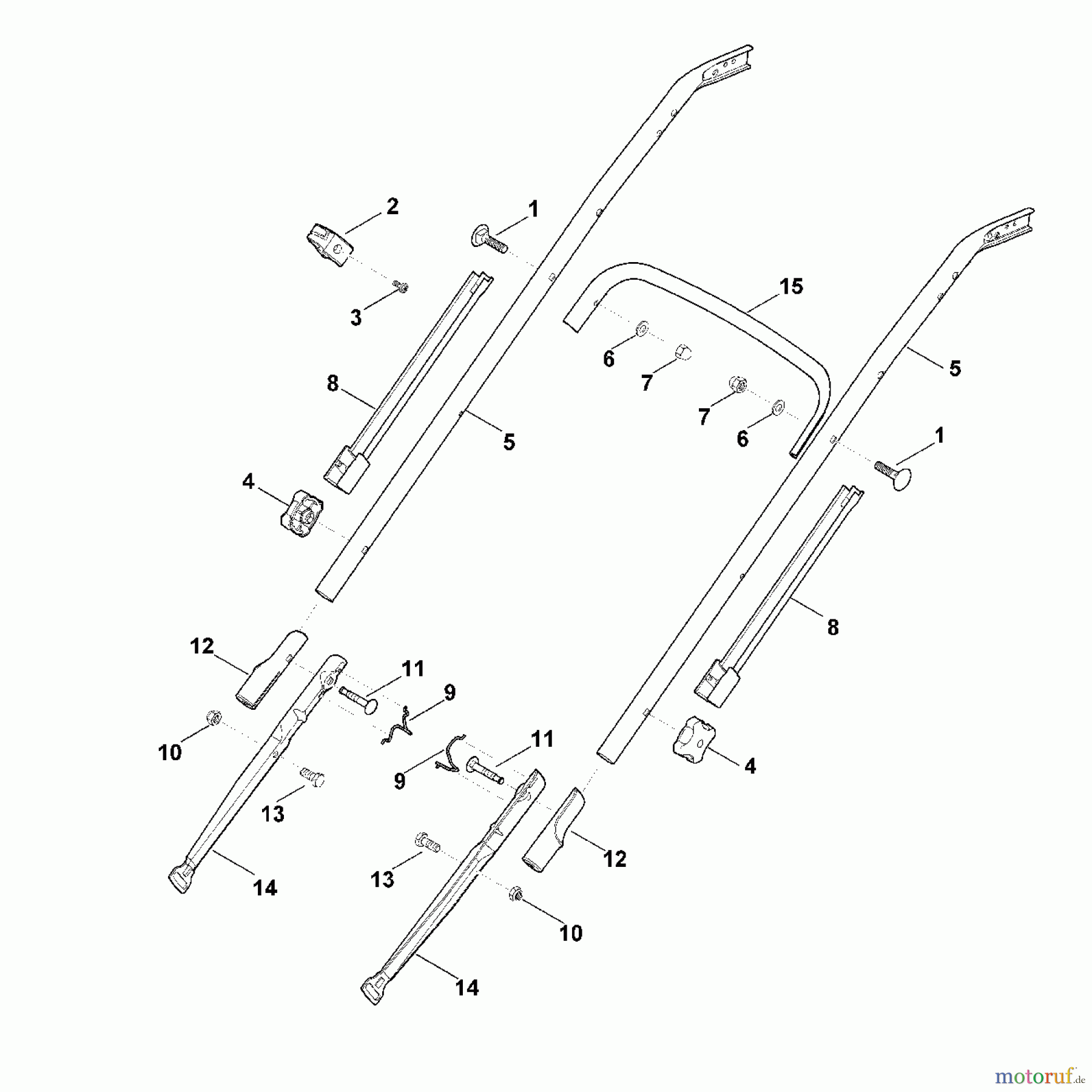  Viking Rasenmäher Benzinrasenmäher MB 650.0 T, MB 650.0 TK B - Lenker Unterteil