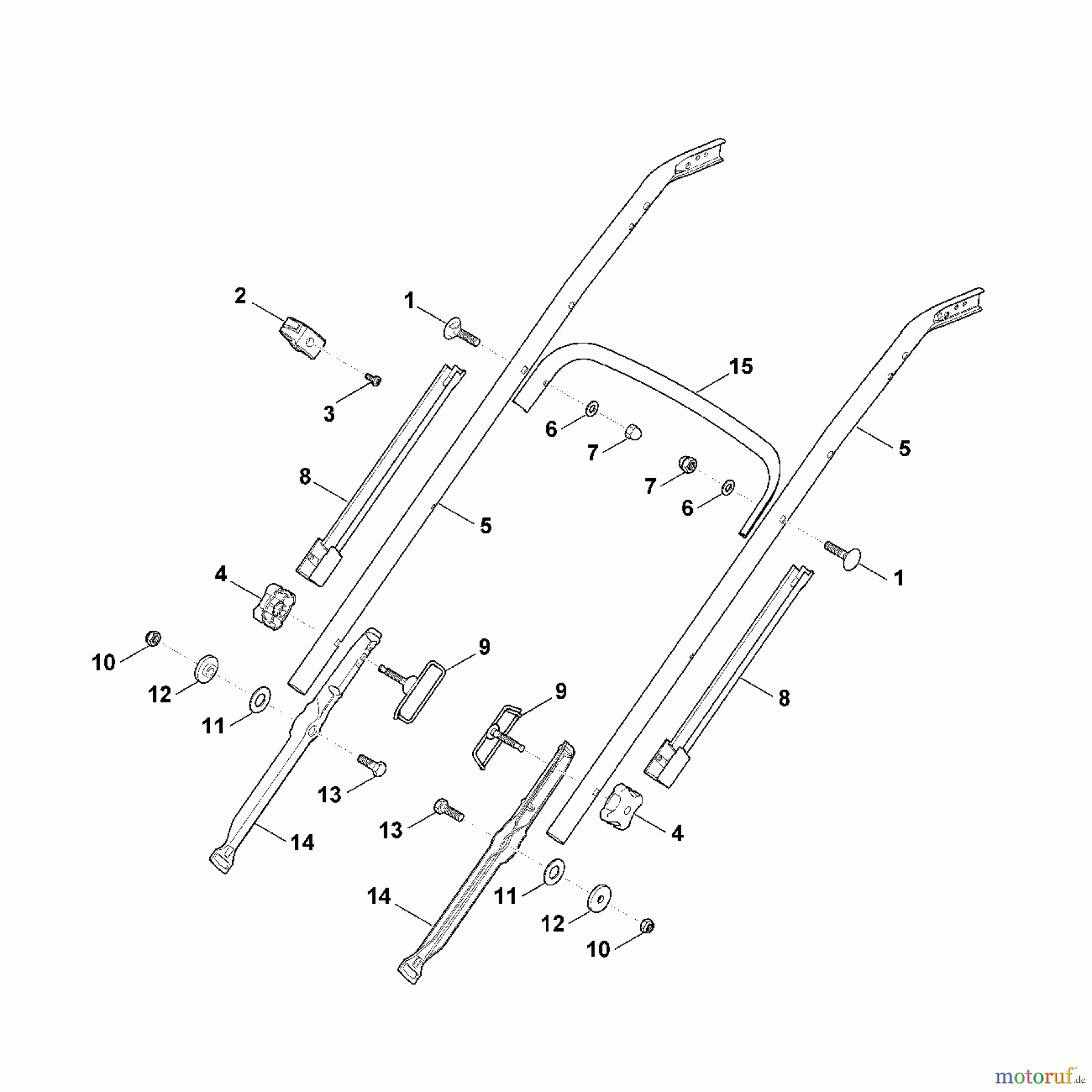  Viking Rasenmäher Benzinrasenmäher MB 655.0 GQ B - Lenker Unterteil