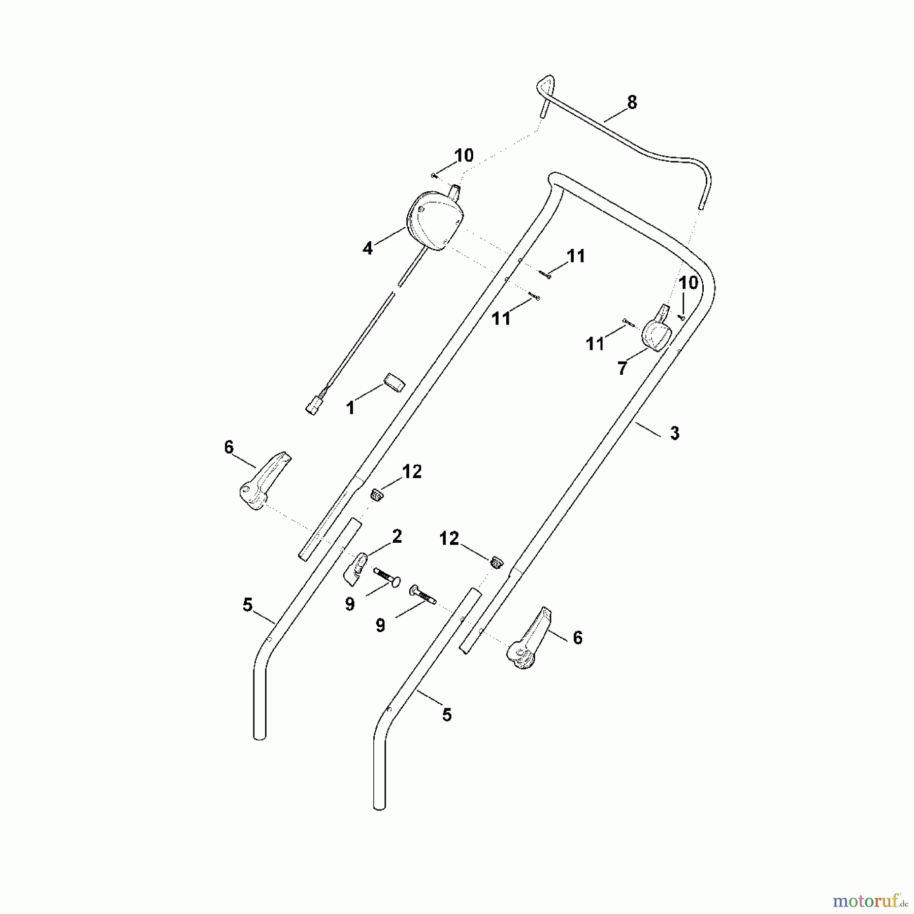  Viking Rasenmäher Akkurasenmäher MA 443.1 A - Lenker