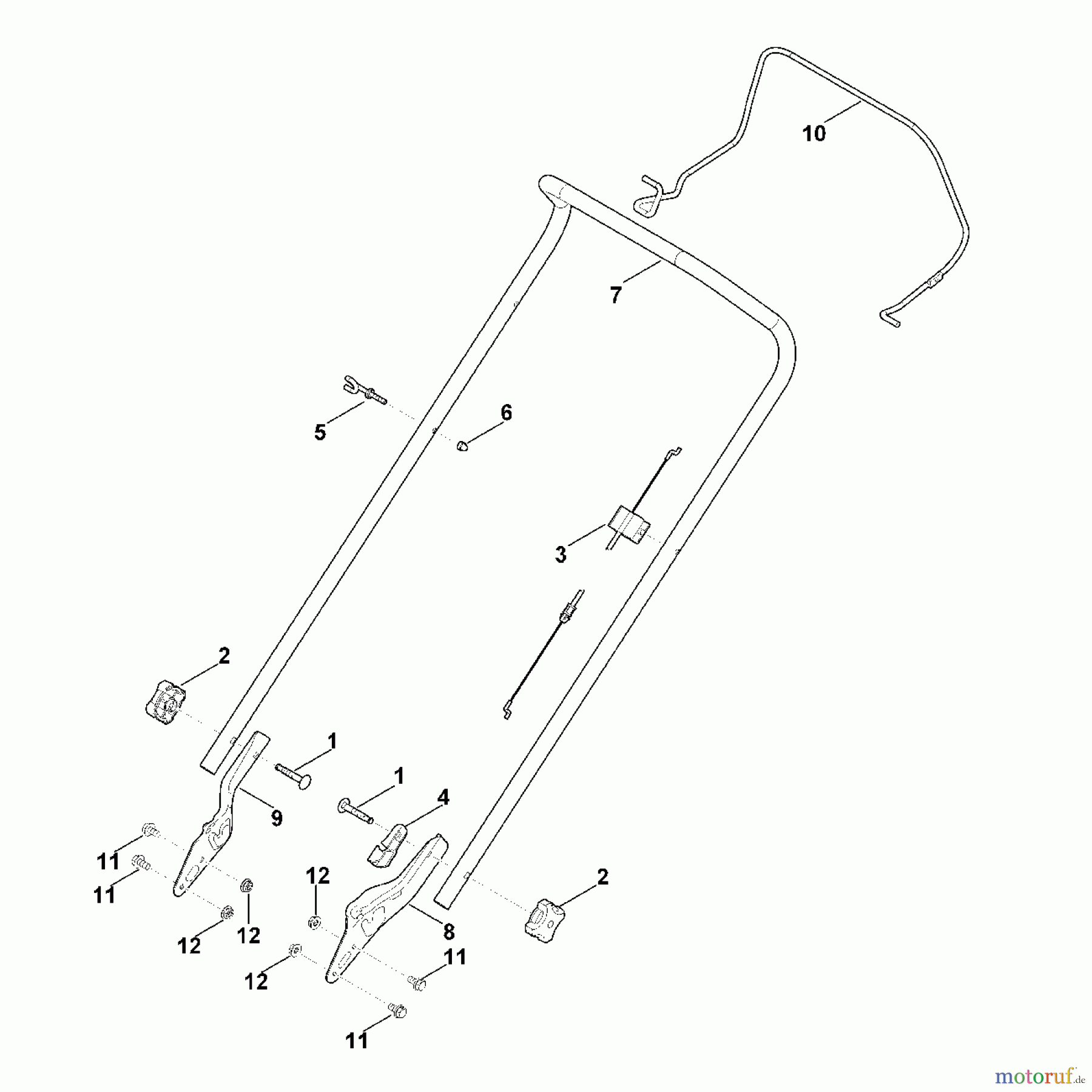  Viking Rasenmäher Benzinrasenmäher MB 253.0 A - Lenker