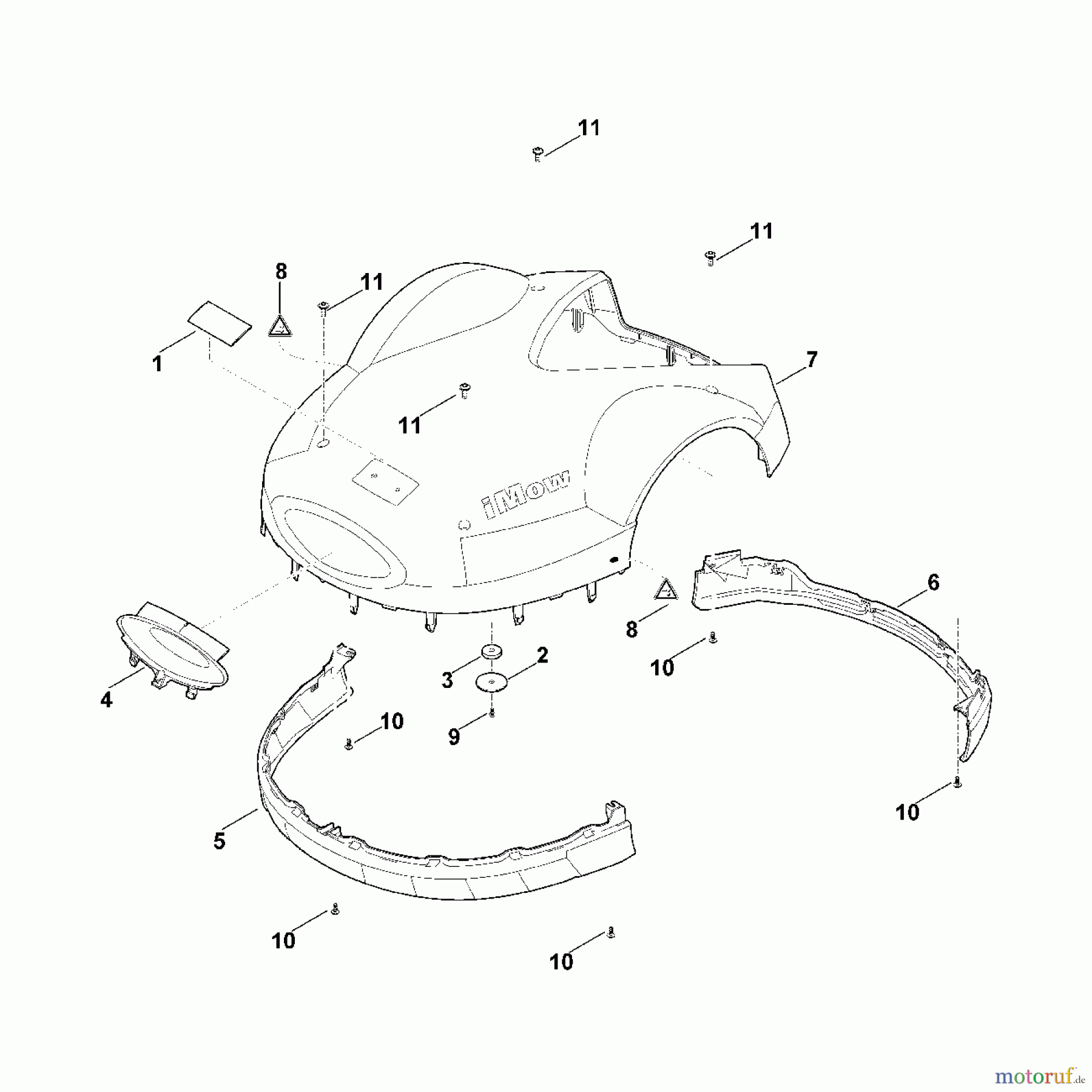  Viking Rasenmäher Akkurasenmäher MI 632.0 P A - Abdeckhaube