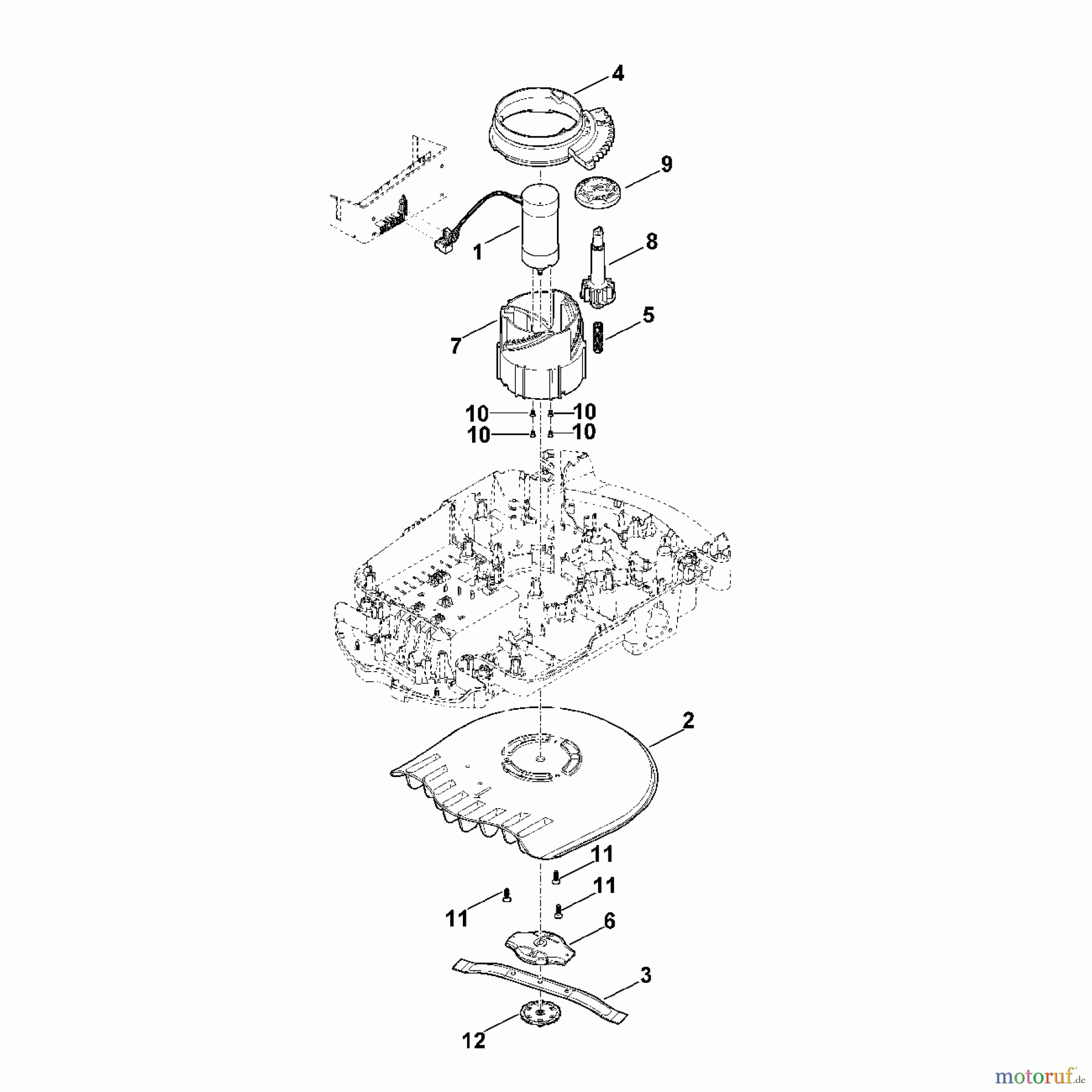  Viking Rasenmäher Akkurasenmäher MI 632.0 P D - Mähwerk, Höhenverstellung