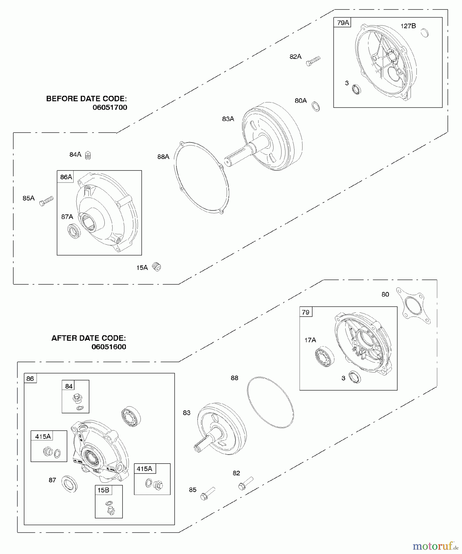  Viking Motoren B & S 09. . . 091212-1230-B1 H - Untersetzungsgetriebe