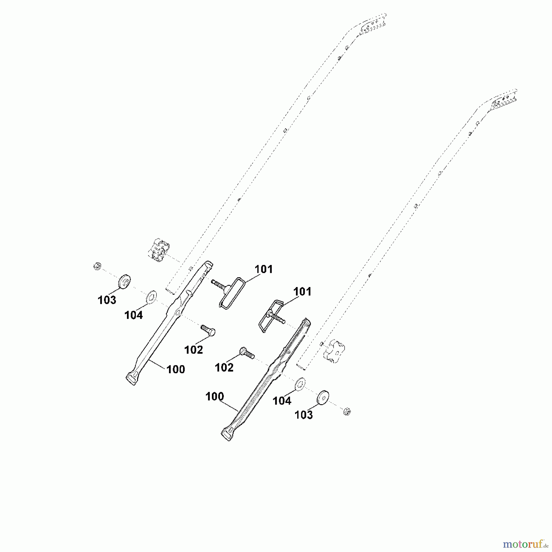  Viking Rasenmäher Benzinrasenmäher MB 655.0 KS B1 - Lenker Unterteil MB 655.0 (f. ältere Baua