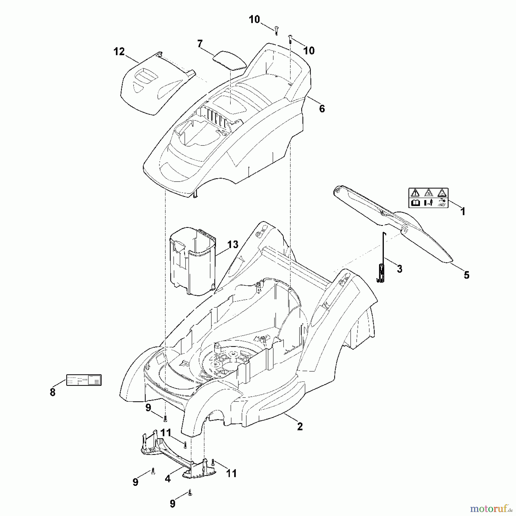  Viking Rasenmäher Akkurasenmäher MA 339 C C - Gehäuse