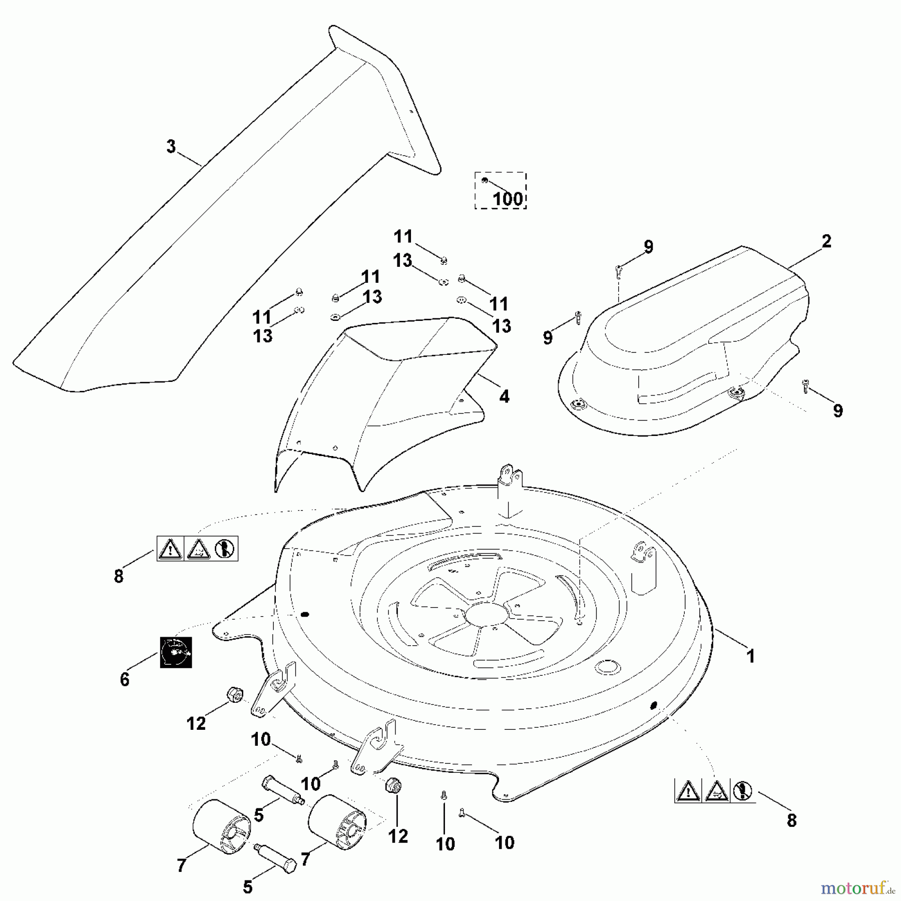  Viking Rasentraktoren Rasentraktoren MR 4082.0 K - Mähwerksgehäuse