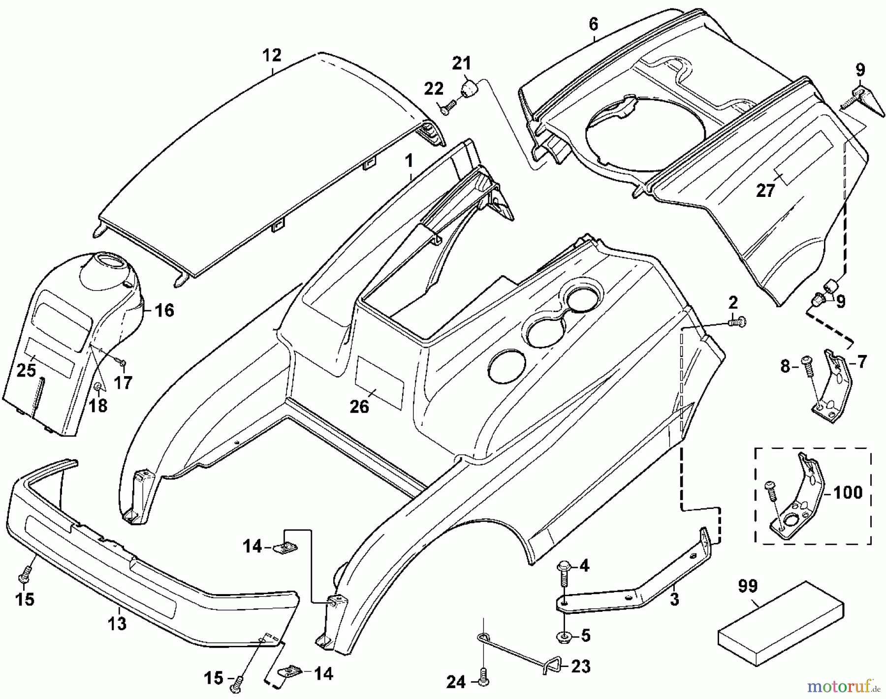  Viking Aufsitzmäher Aufsitzmäher MF 460 A - Verkleidung