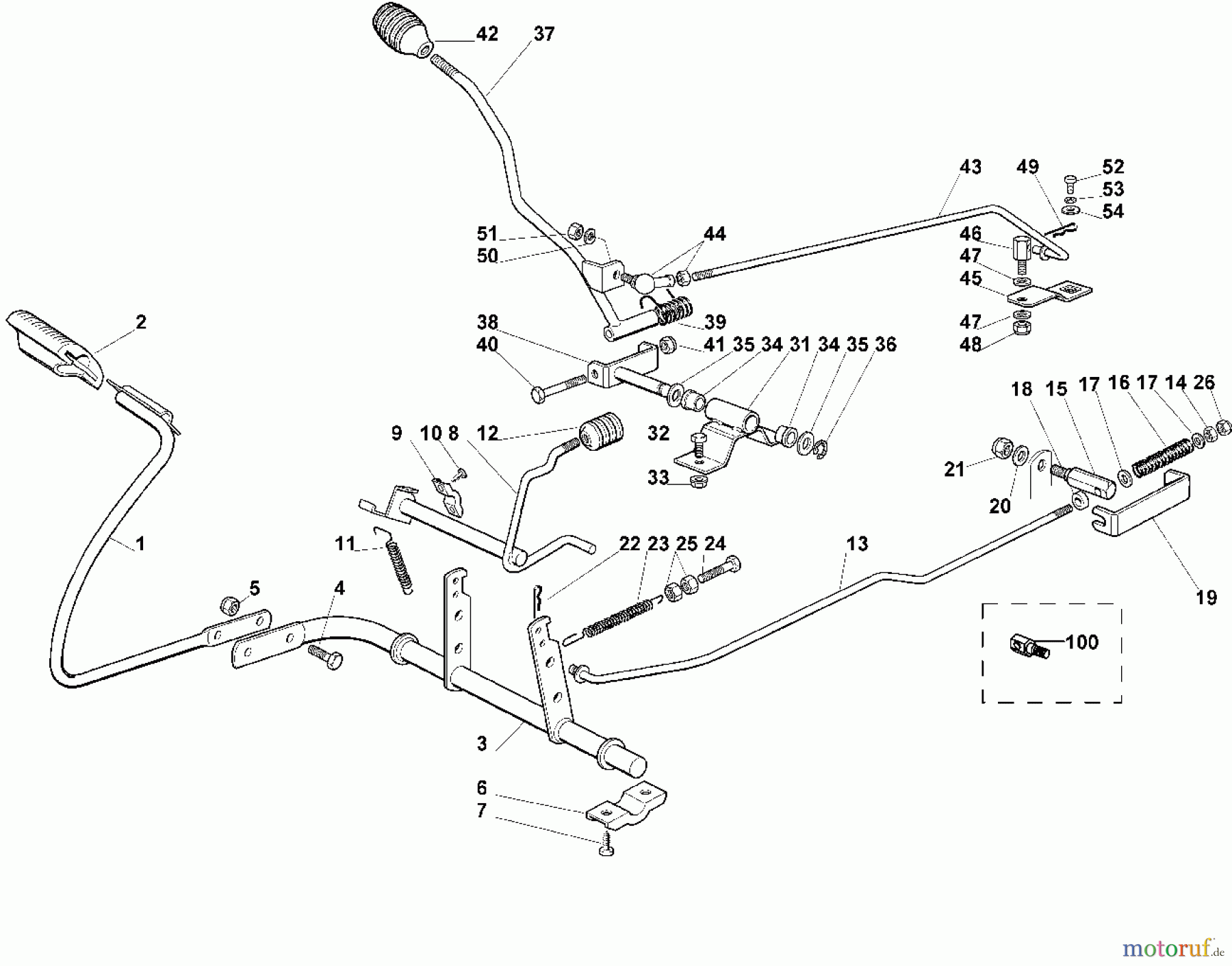  Viking Aufsitzmäher Aufsitzmäher MR 345 D - Bremse und Schalthebel