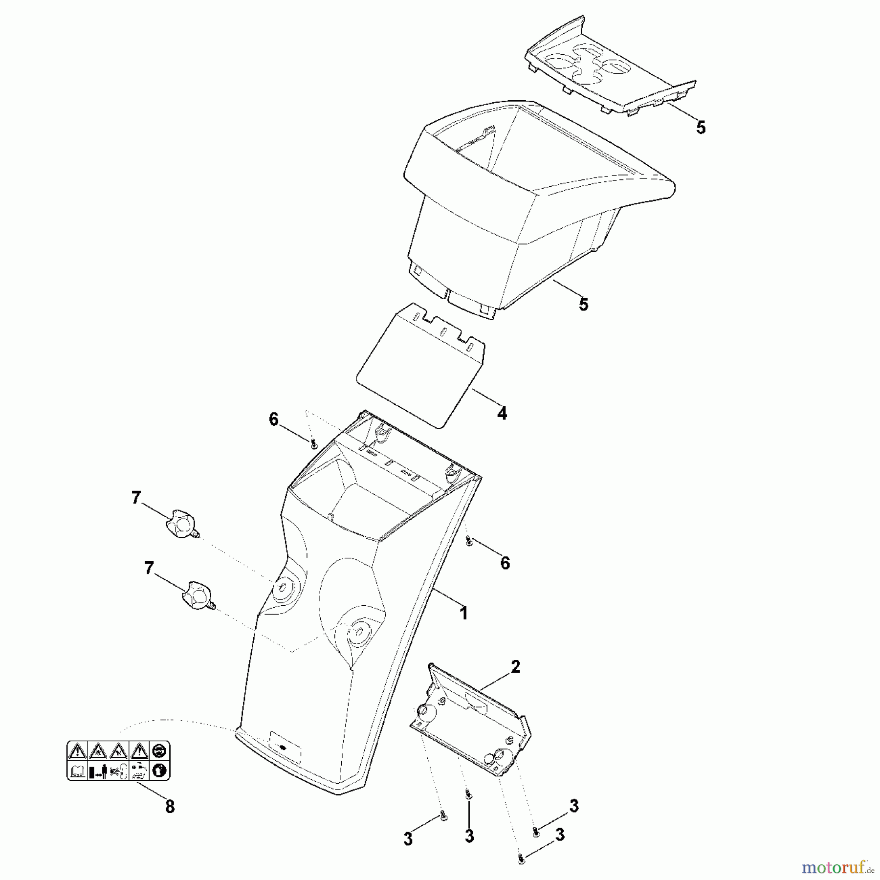  Viking Häcksler Elektro GE 105.1 A - Trichter