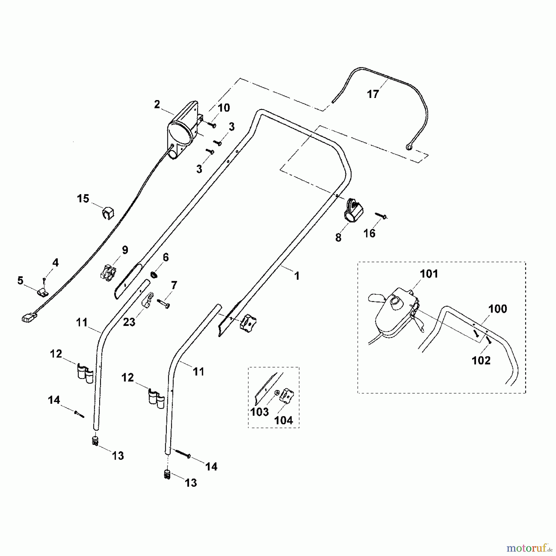  Viking Rasenmäher Akkurasenmäher MA 400 A - Lenker