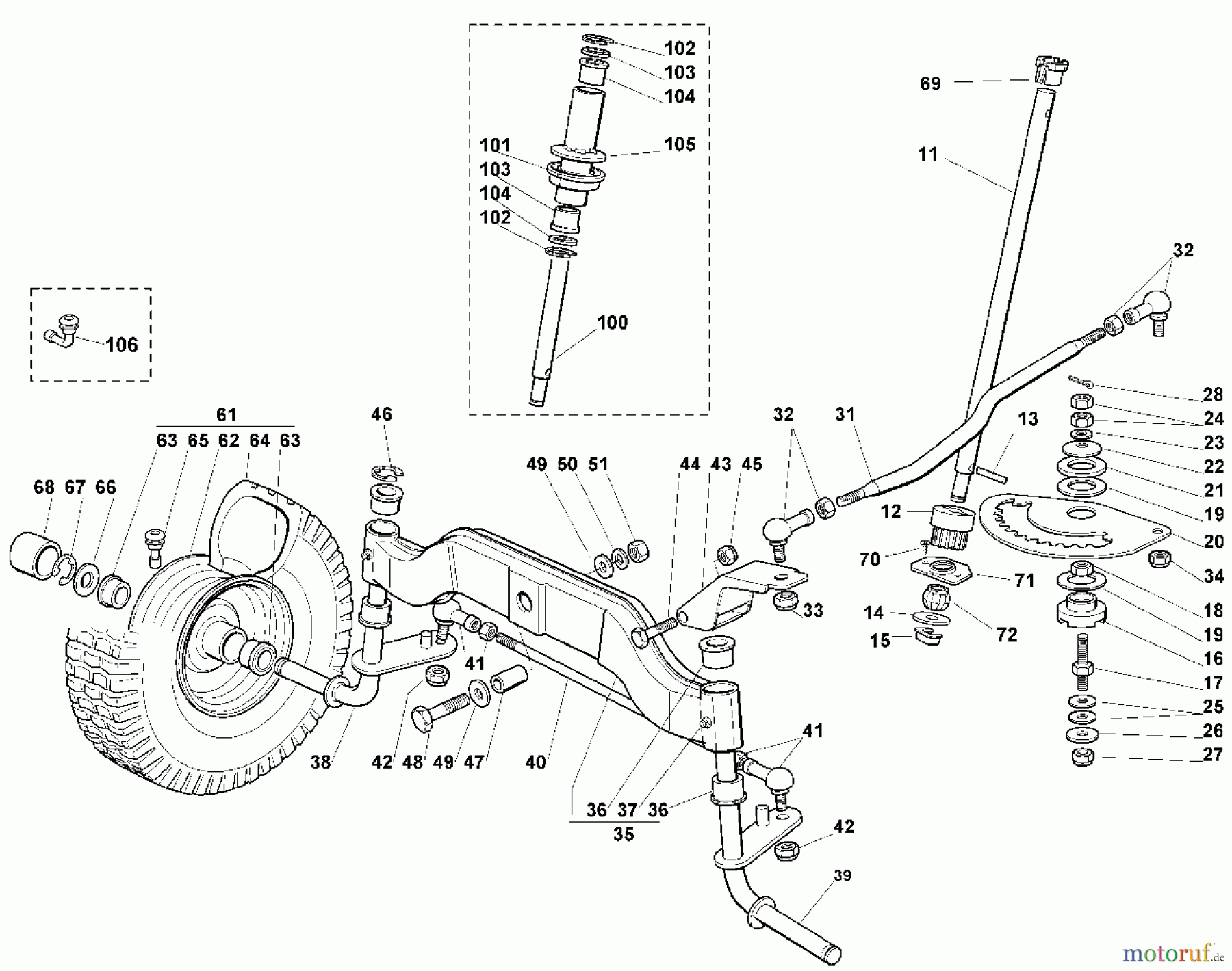  Viking Aufsitzmäher Aufsitzmäher MT 785 C - Lenkung