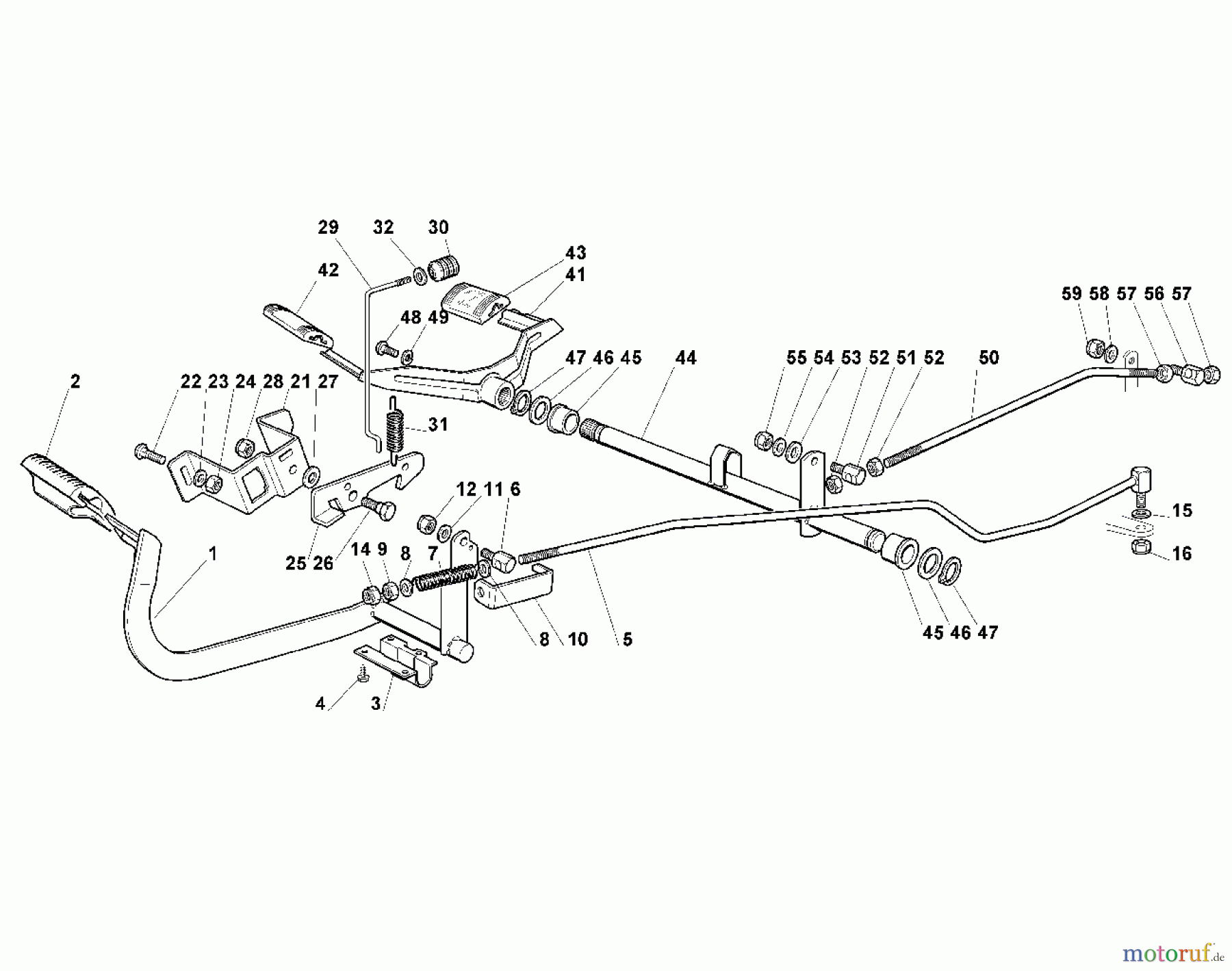  Viking Aufsitzmäher Aufsitzmäher MT 795 D - Bremse und Schalthebel