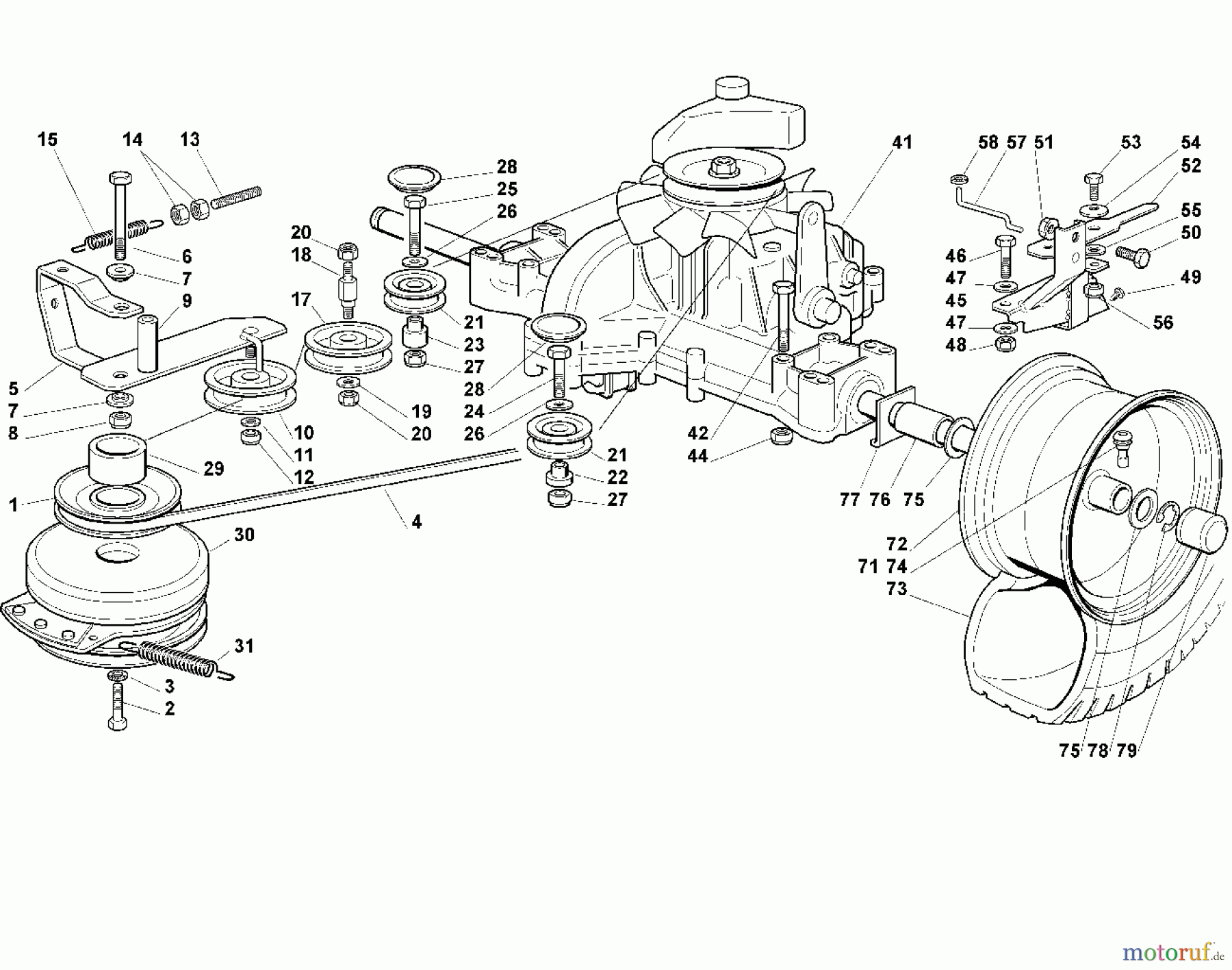  Viking Aufsitzmäher Aufsitzmäher MT 795 F - Getriebe