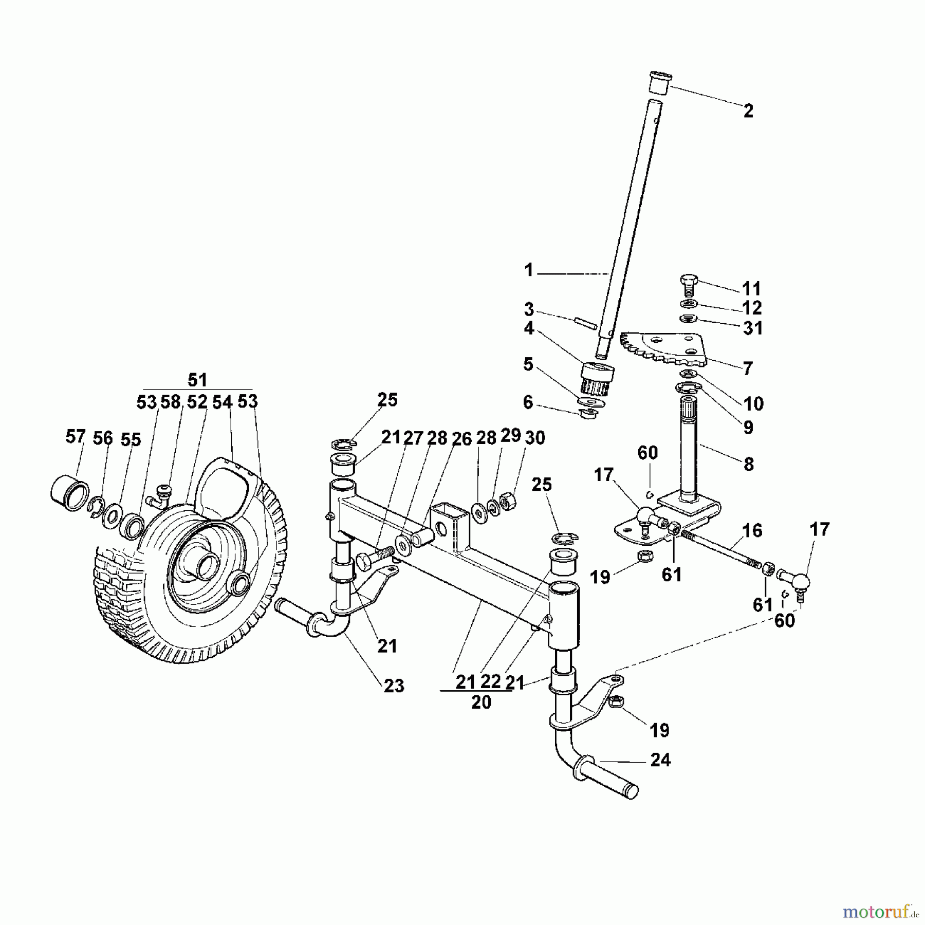  Viking Aufsitzmäher Aufsitzmäher MR 380 C - Lenkung