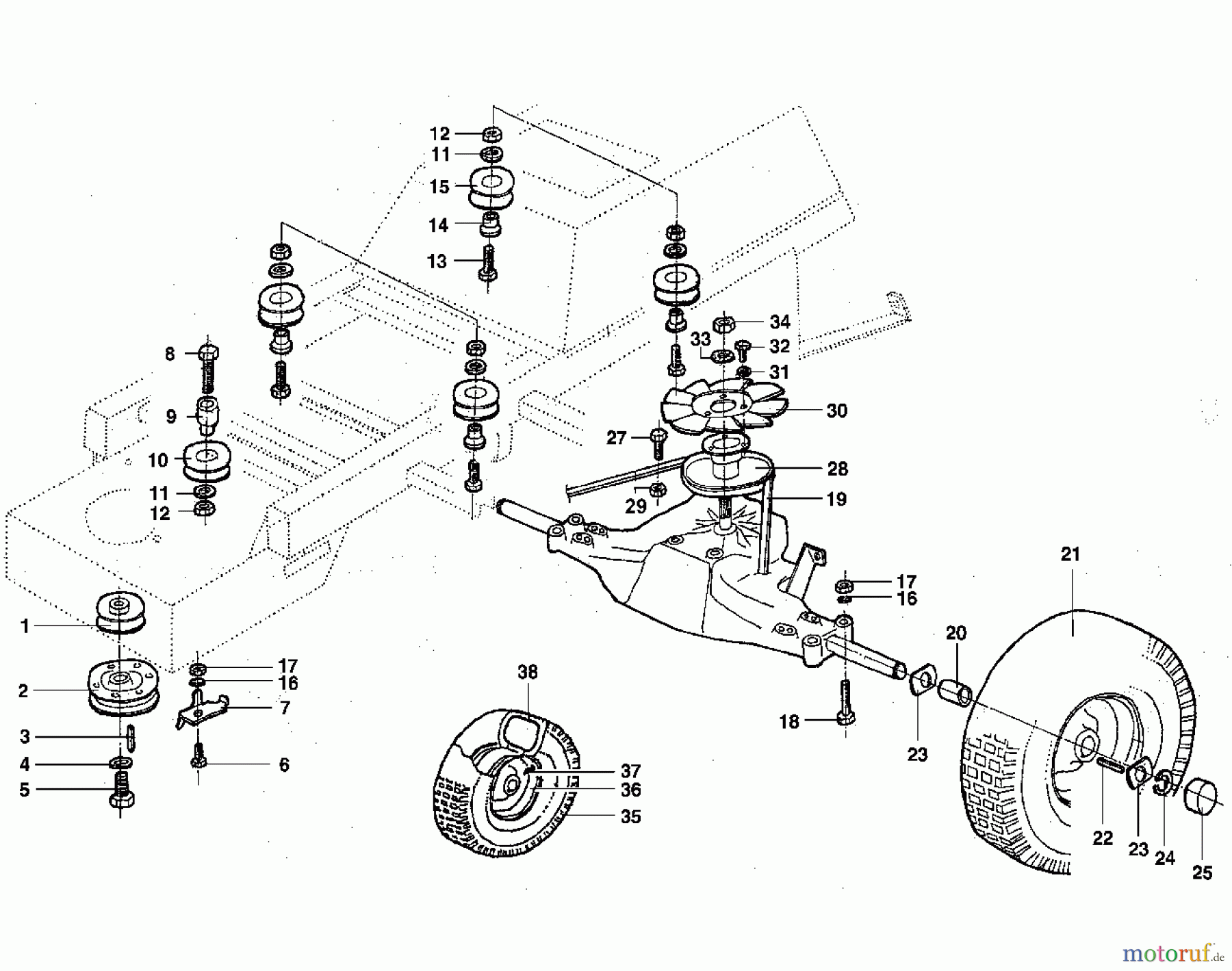  Viking Aufsitzmäher Aufsitzmäher MT 680 D - Riemenantrieb, Hinterräder