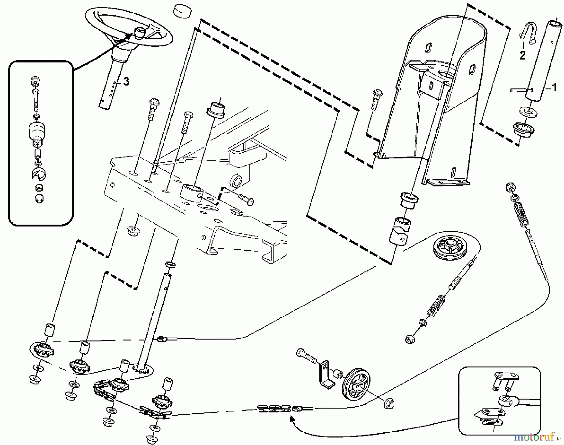  Viking Aufsitzmäher Aufsitzmäher MF 860 F1 - Lenkung (f. ältere Bauart)