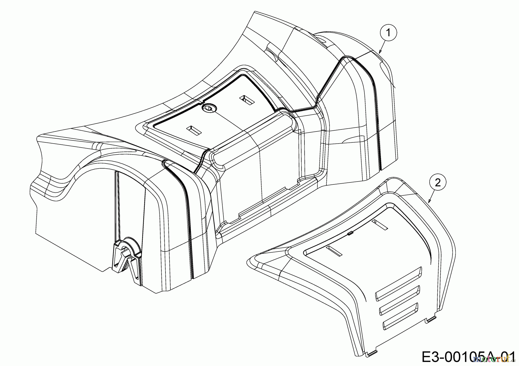  MTD Petrol mower self propelled LMEX 46 KHT 12C-TH7D682  (2019) Cover front axle