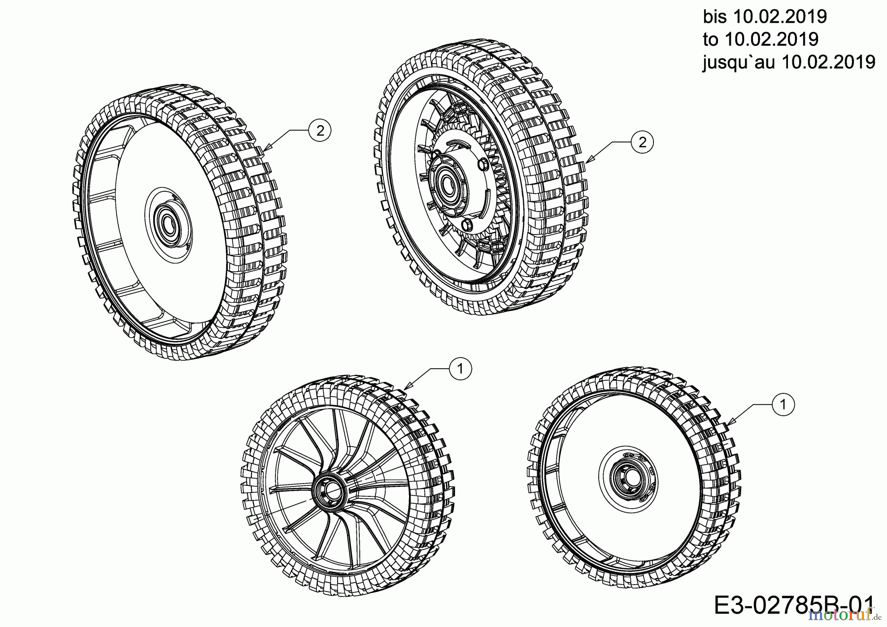  MTD Petrol mower self propelled Smart 53 SPBS 12B-PY5L600 (2019) Wheels to 10.02.2019