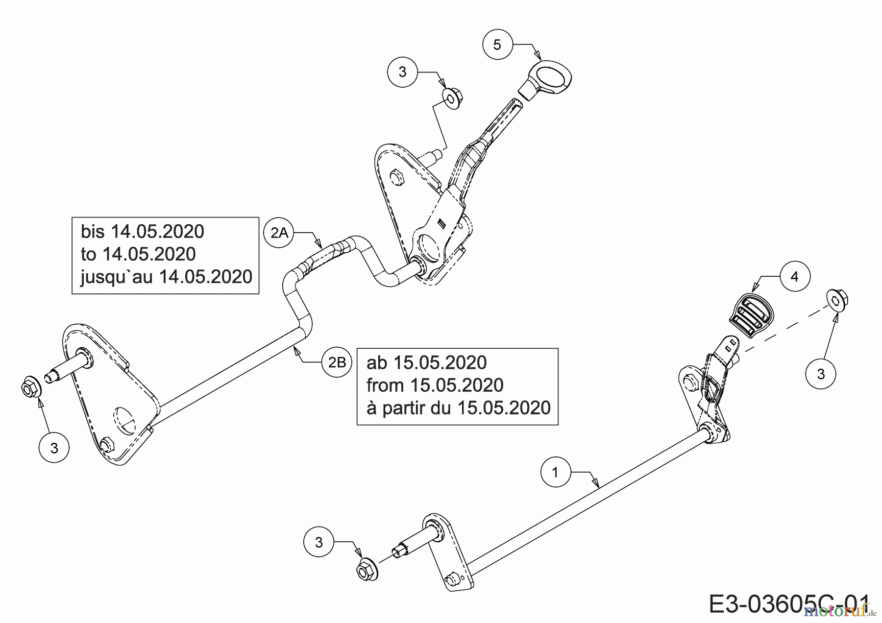  Black-Line Petrol mower self propelled BL 3546 S 12C-TF5B683 (2020) Axles, Height adjustment