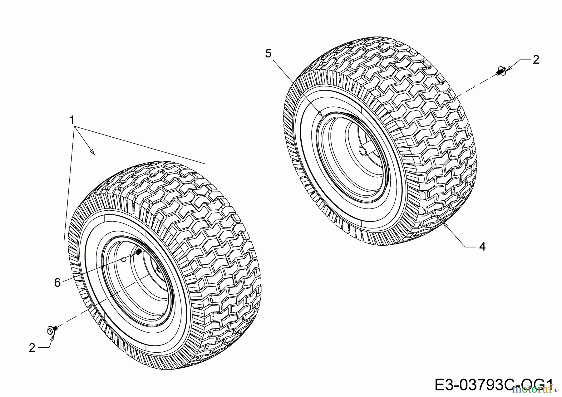  MTD Lawn tractors 547/42 13A877KS308  (2018) Rear wheels