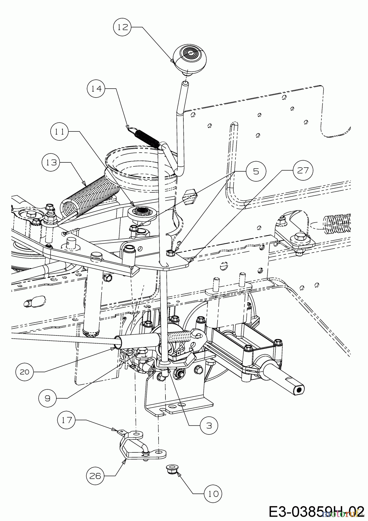  MTD Lawn tractors LT 92 EXT 13AB76KE682  (2020) Shift lever