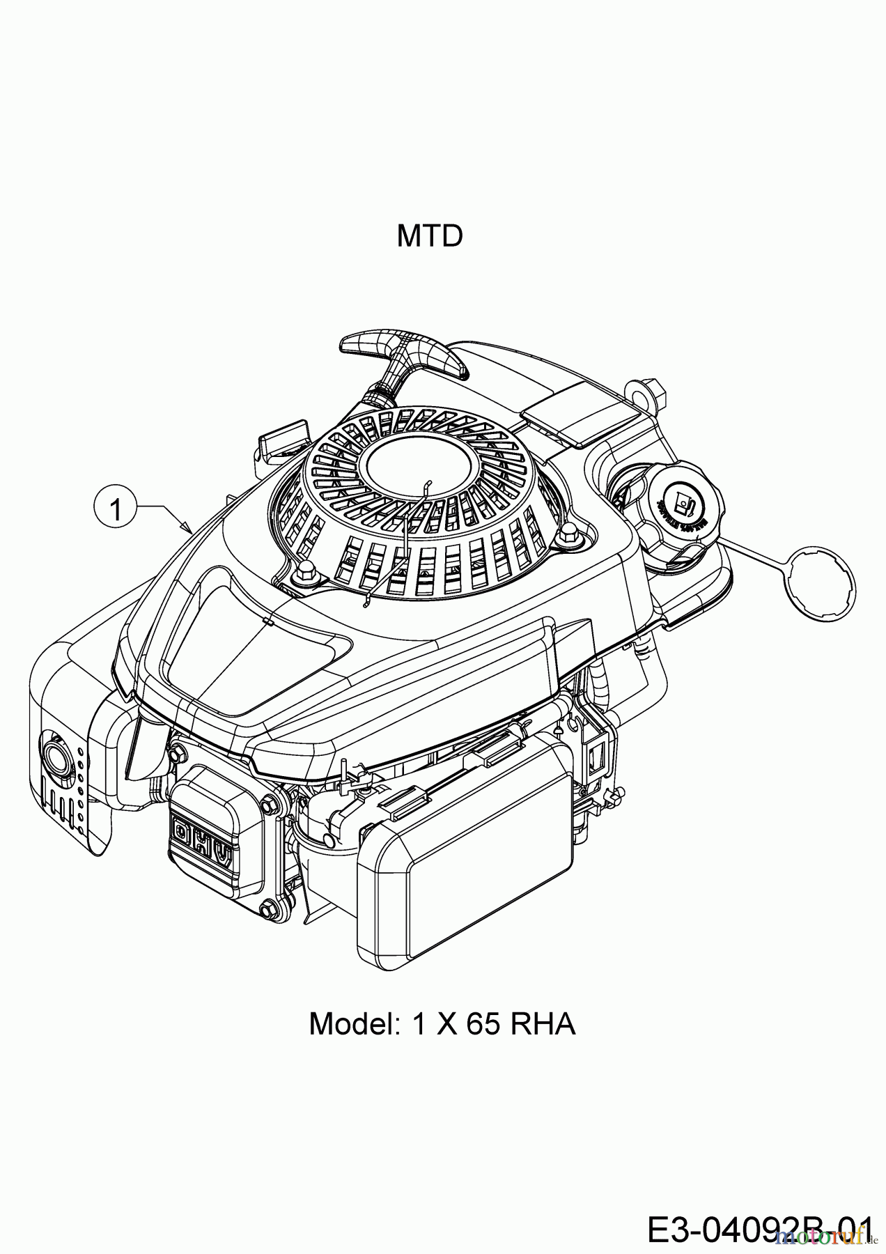  MTD Petrol mower self propelled 5350 HW 12A-PDJ6600  (2018) Engine MTD