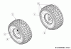 Riwall RLT 92 H 13A2715E676 (2019) Spareparts Front wheels 15x6