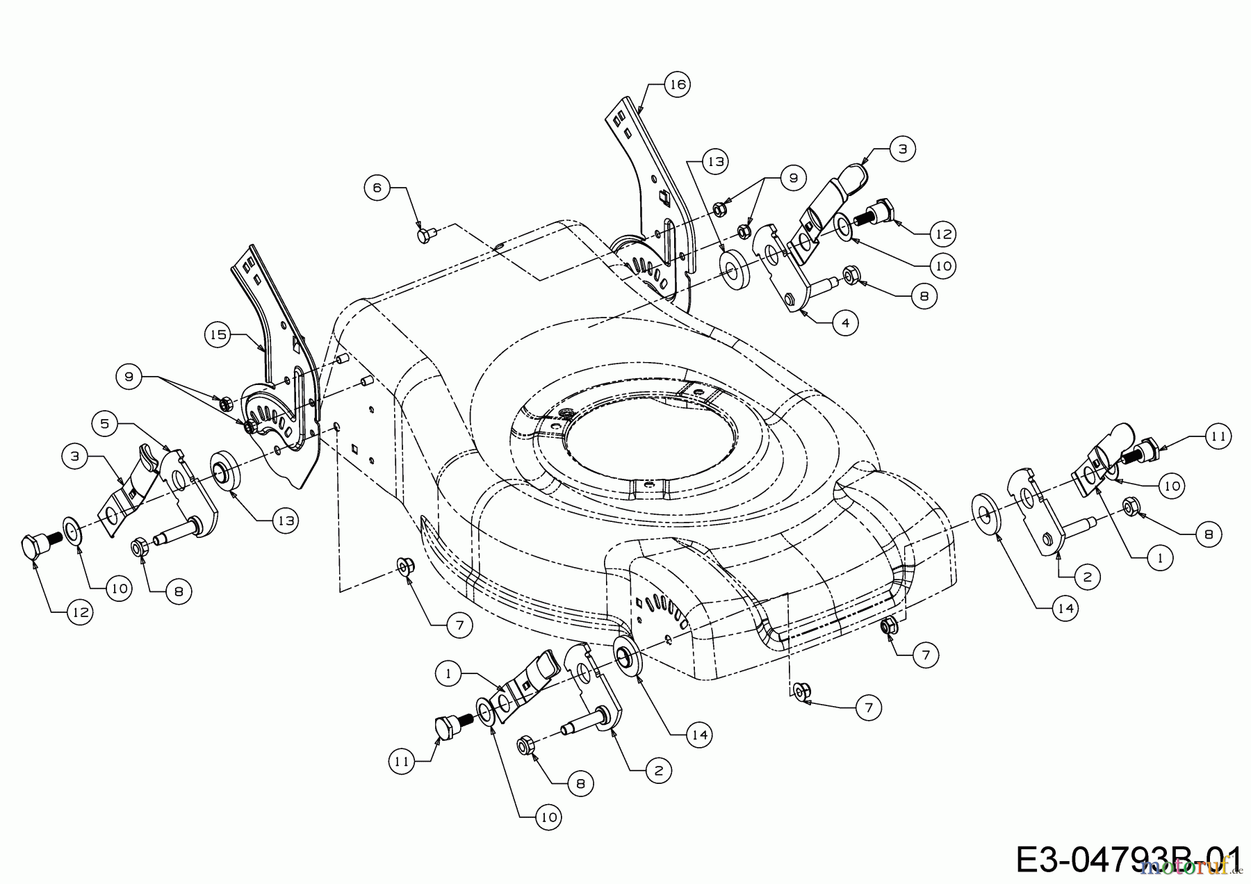  MTD Petrol mower 46 B 11A-J15B600  (2019) Axles, Height adjustment