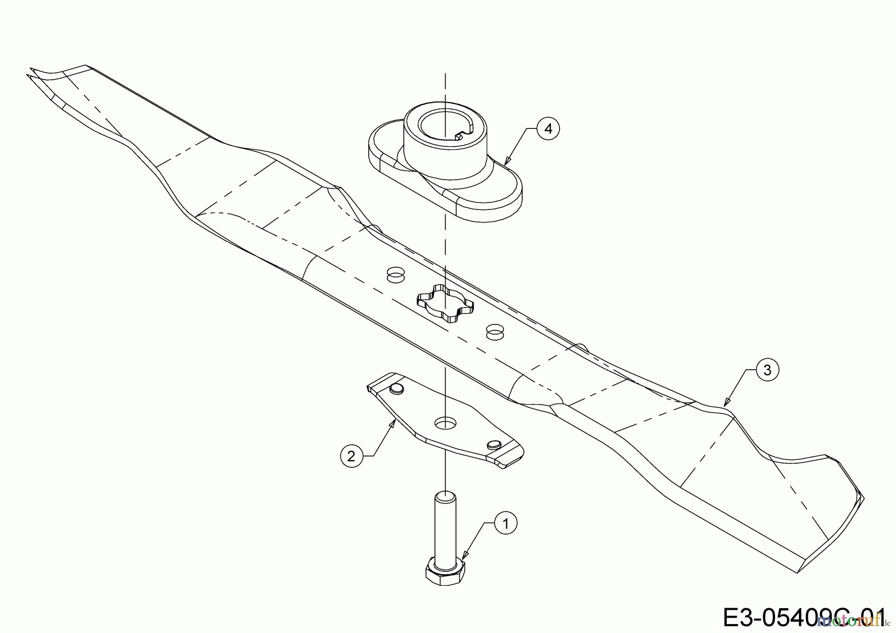  MTD Petrol mower Optima G 46 MB 11E-705B600 (2019) Blade, Blade adapter