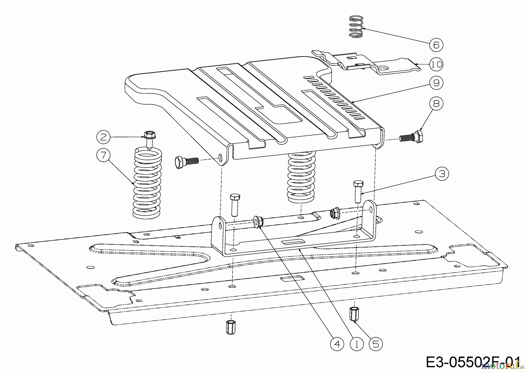  MTD Zero Turn Z 170 DH 17AMCACS678  (2019) Seat bracket