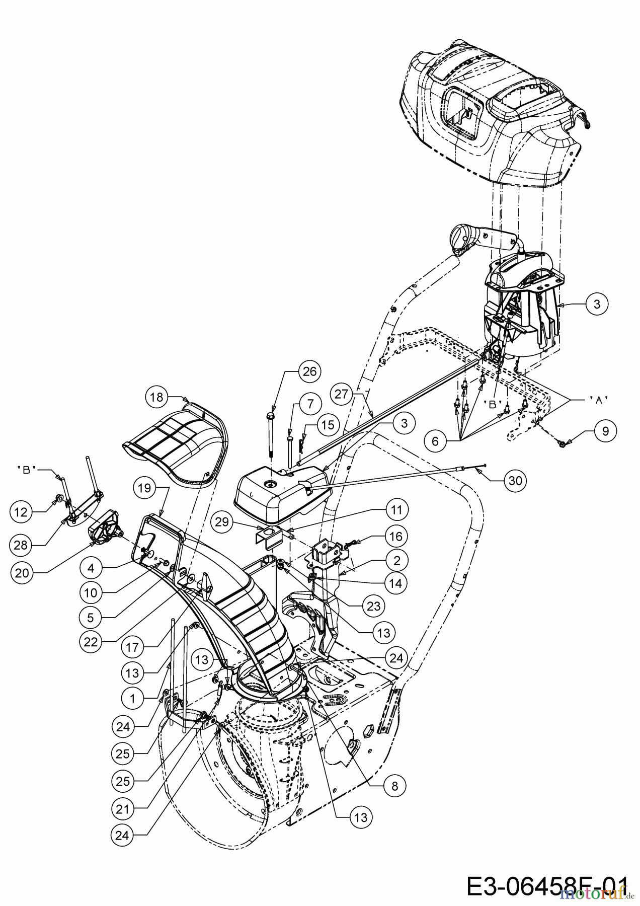  MTD Snow throwers Optima ME 76 31BY5ET5678  (2021) Discharge chute, Joystick