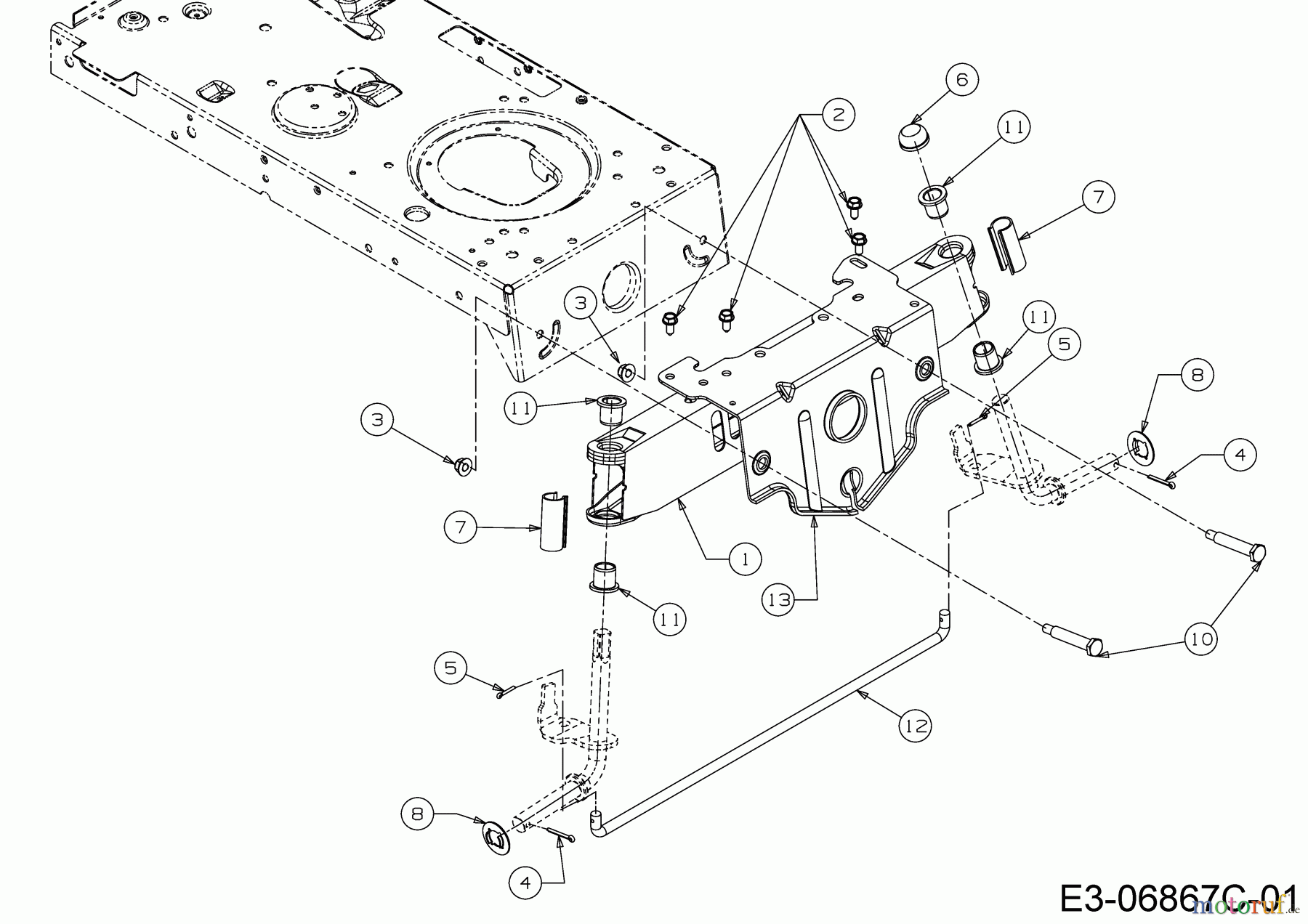  MTD Lawn tractors 420/38 13A2765F308  (2018) Front axle