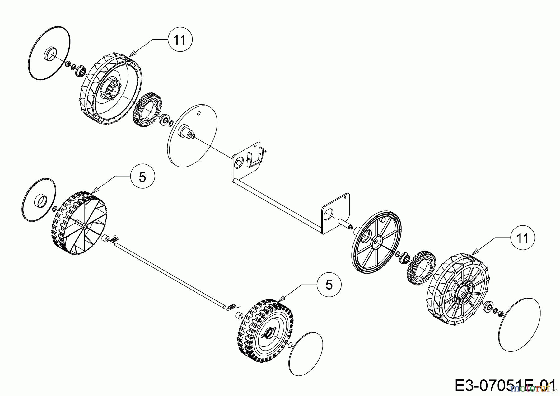  MTD Petrol mower self propelled Smart 395 SPO 12CBB1SJ600  (2020) Wheels