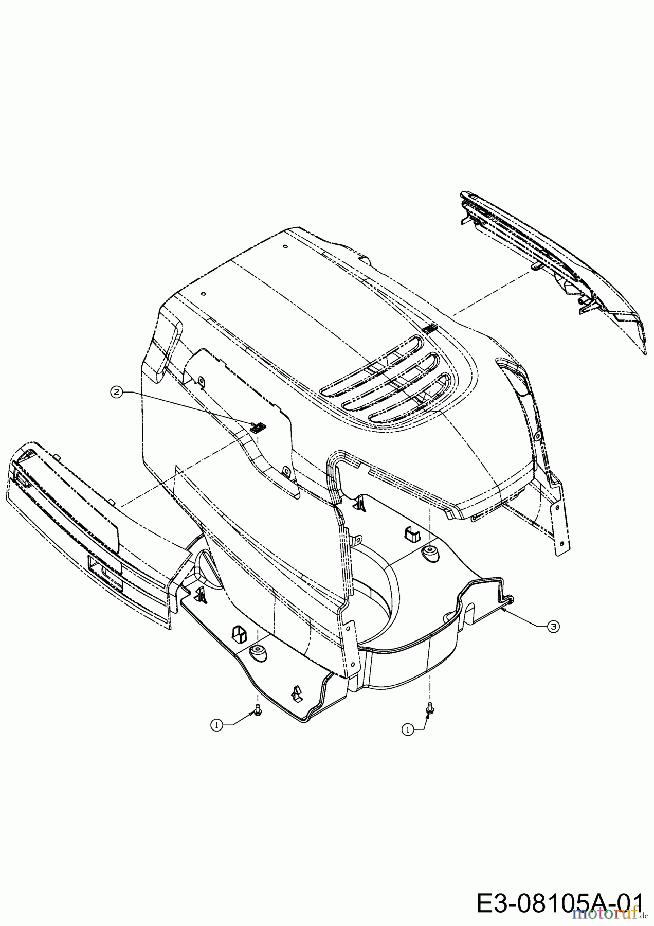  Bestgreen Lawn tractors BG PRO 105 HRBK 13AT71SN655  (2020) Engine duct