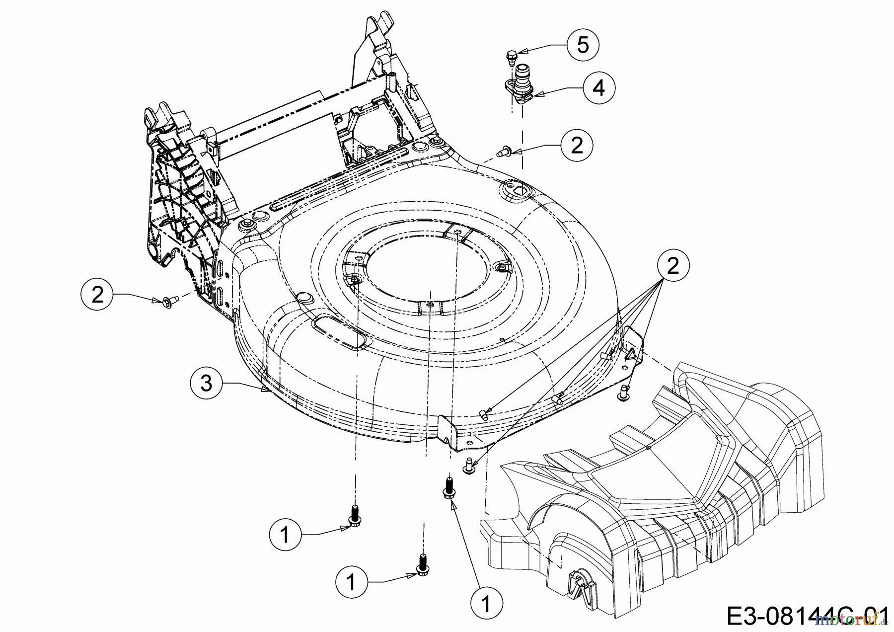  Mr.Gardener Petrol mower self propelled HW 46 BA-IS 12A-TNB9629  (2019) Deck housing