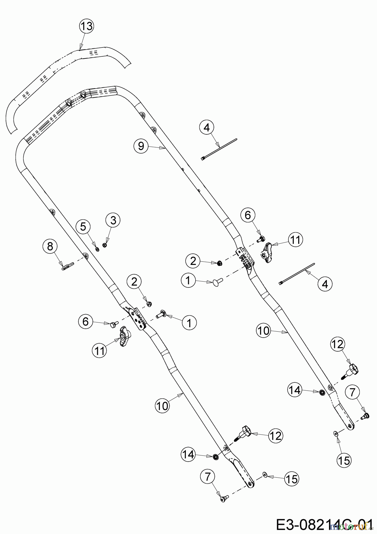  MTD Petrol mower self propelled Advance 53 SPKHW 12B-PN7D600  (2020) Handle