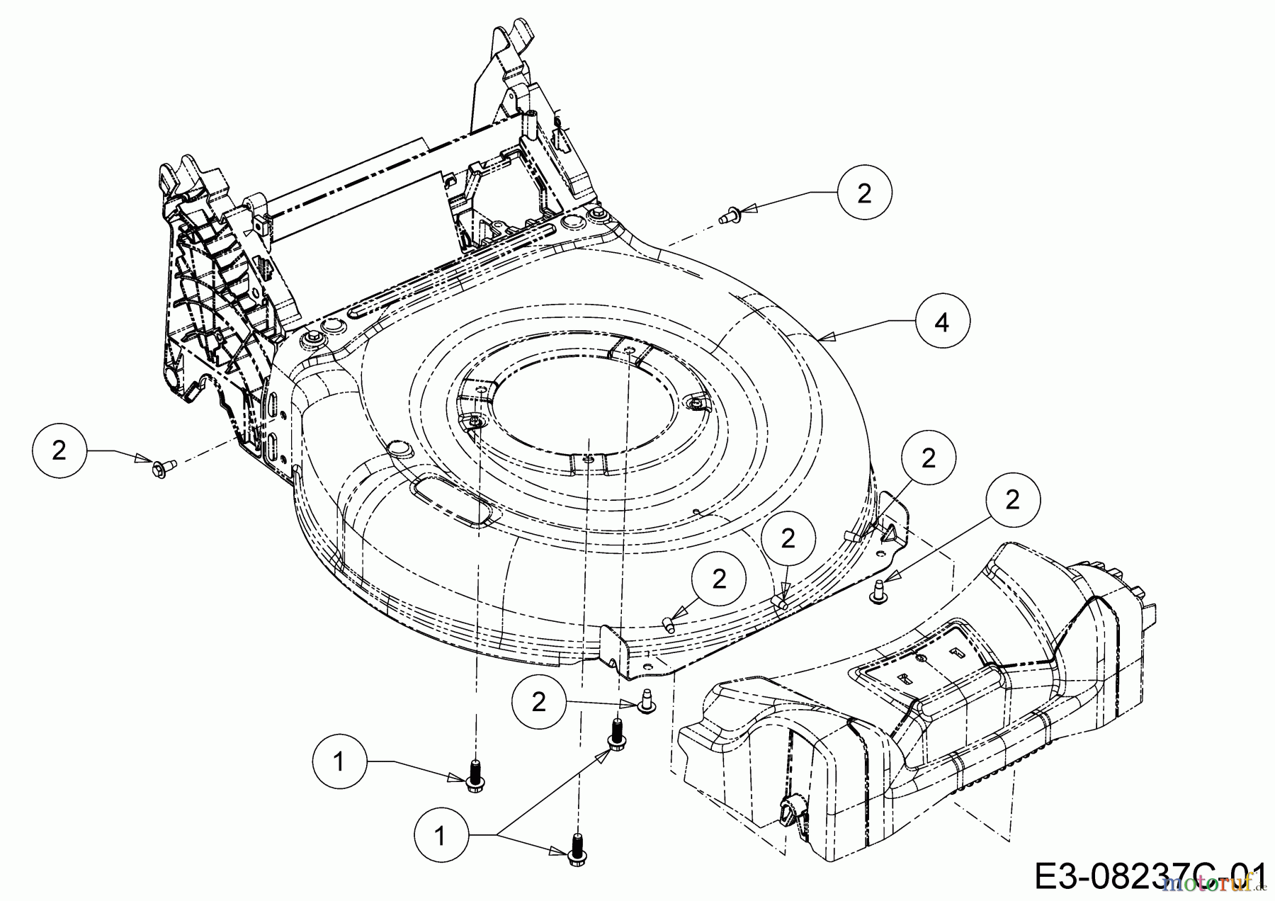  MTD Petrol mower self propelled DL 53 SP 12A-PAS4677  (2019) Deck housing