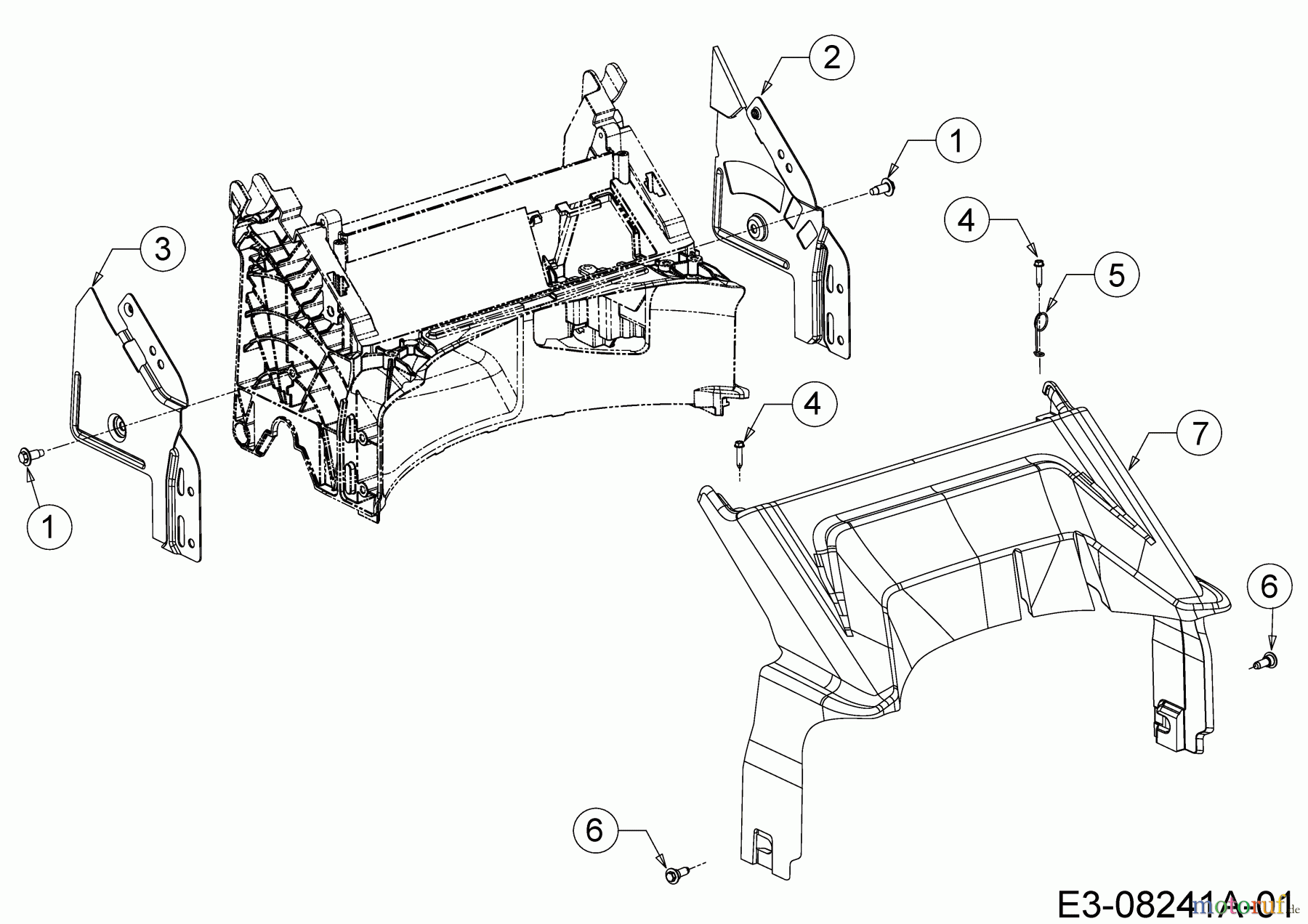  Mr.Gardener Petrol mower self propelled HW 53 BAV-IS 12AGPN7E629  (2020) Rear baffle