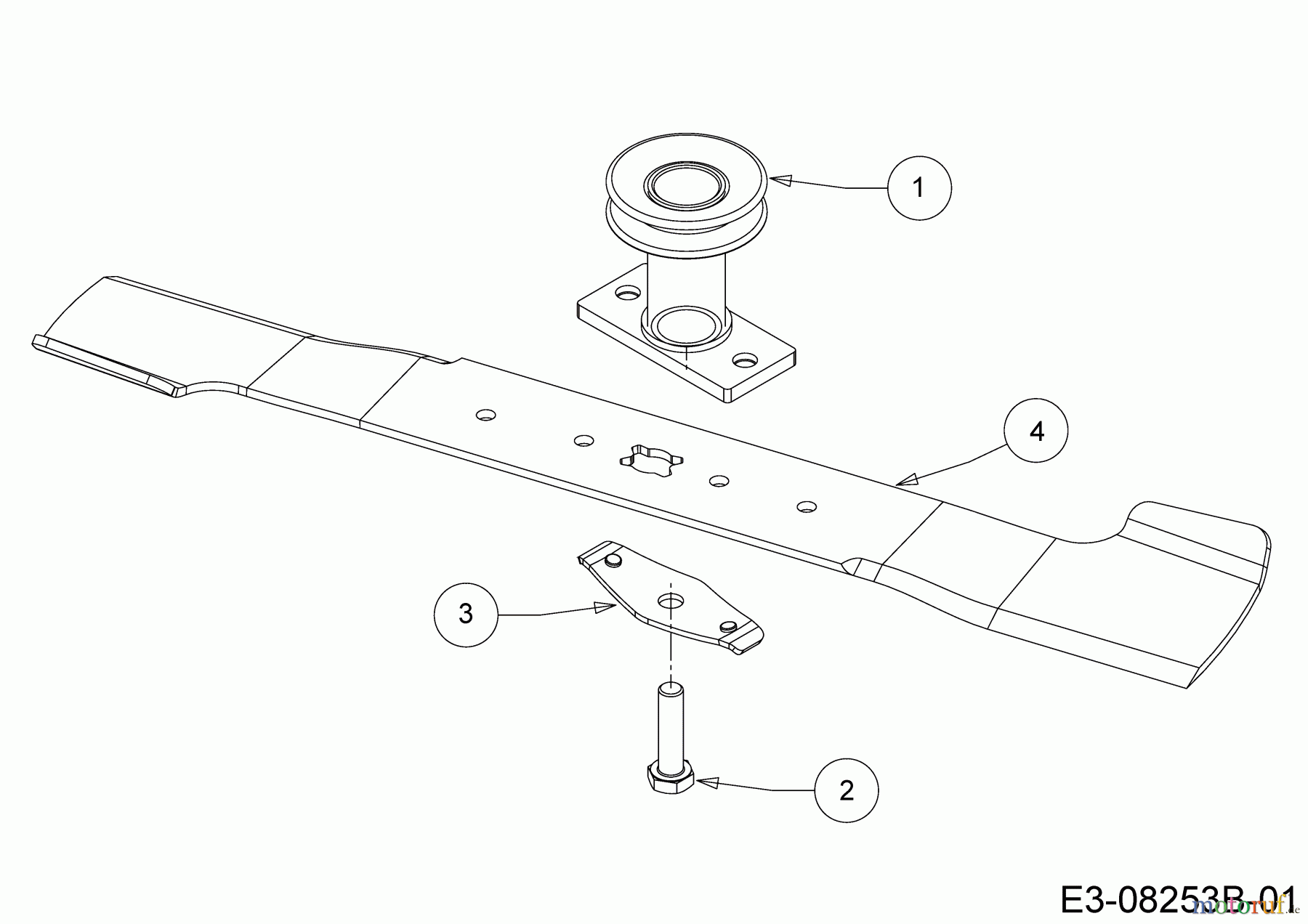  MTD Petrol mower self propelled DL 53 SP 12A-PAS4677  (2018) Blade, Blade adapter