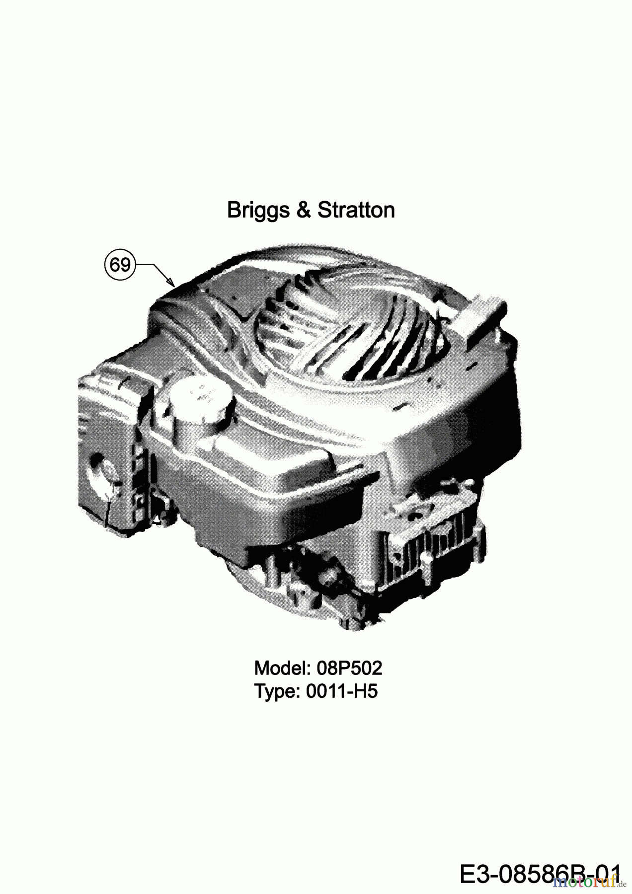  Black-Line Petrol mower self propelled BL 3546 S 12C-TF5B683 (2020) Engine Briggs & Stratton