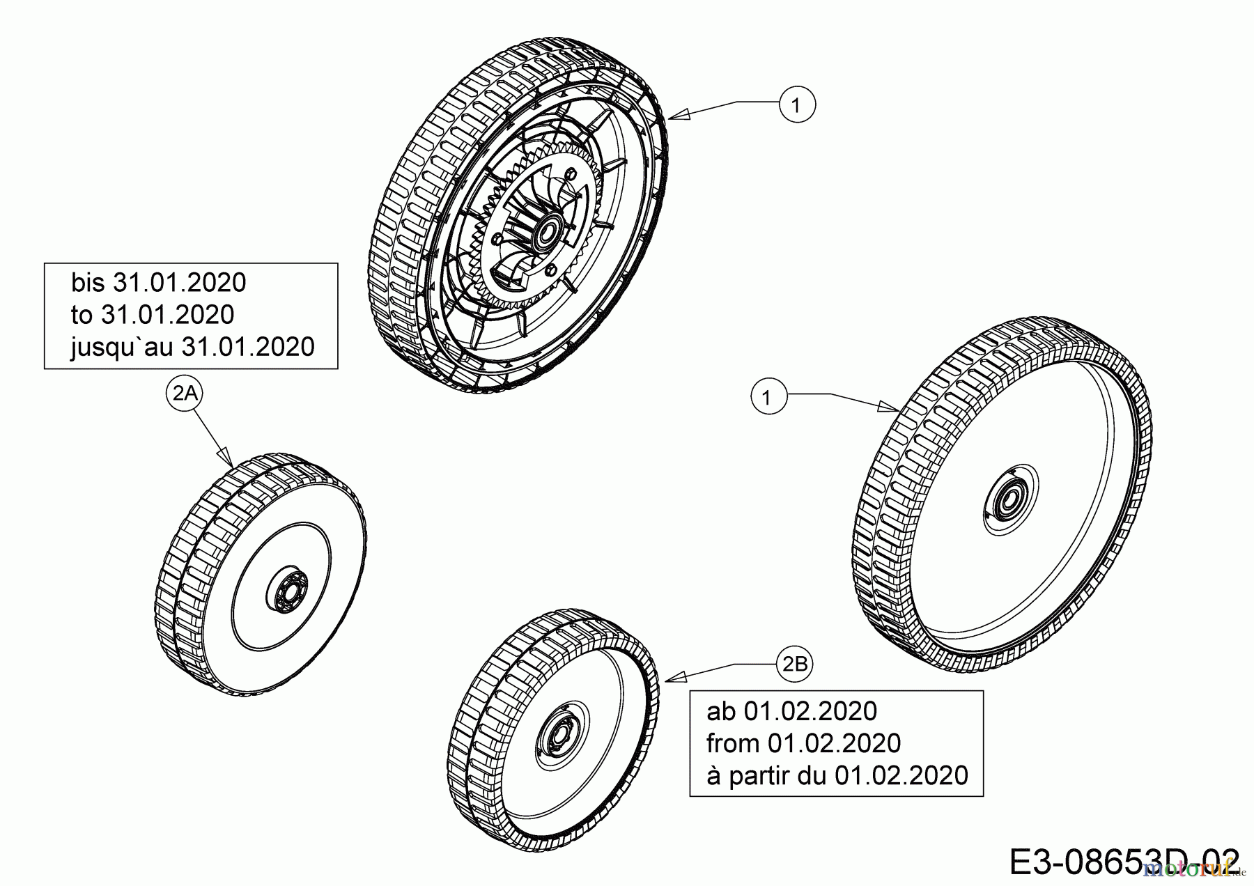  MTD Petrol mower self propelled 5350 HW 12B-PDJ6600 (2020) Wheels