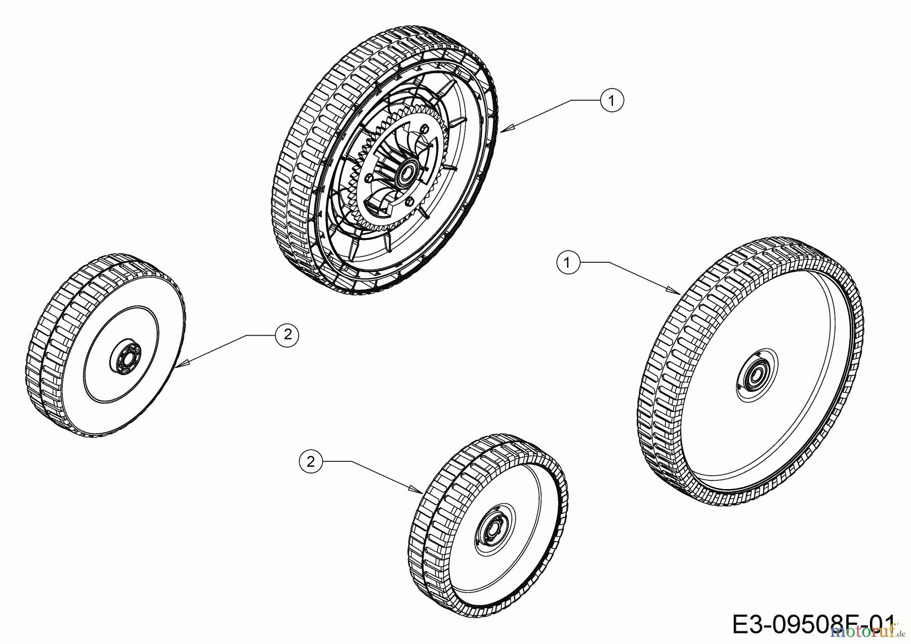  Black-Line Petrol mower self propelled BL 3546 S 12C-TF5B683 (2020) Wheels