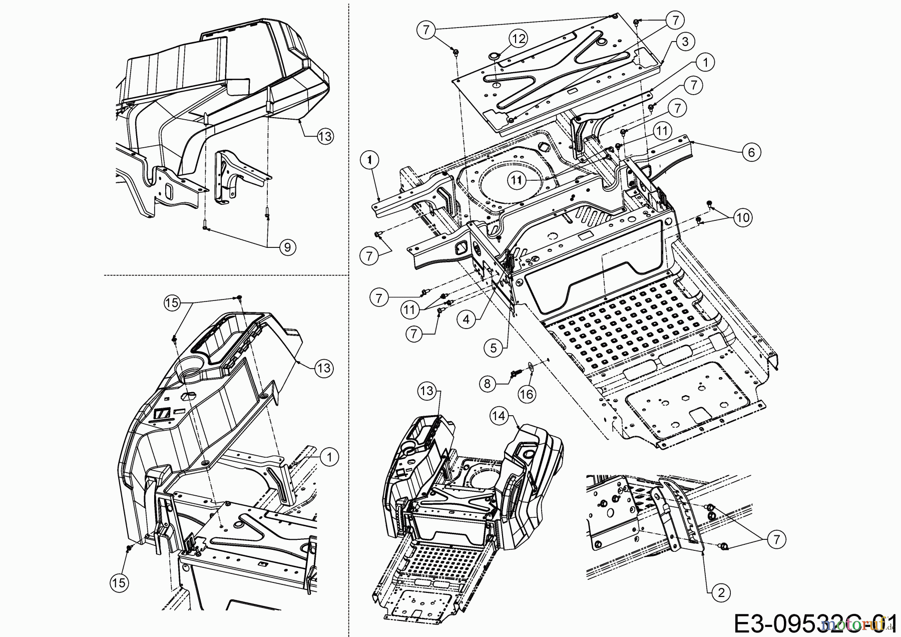  MTD Zero Turn Z 170 DH 17AMCACS678  (2019) Seat plate, Plate support tank, Cover panel tank