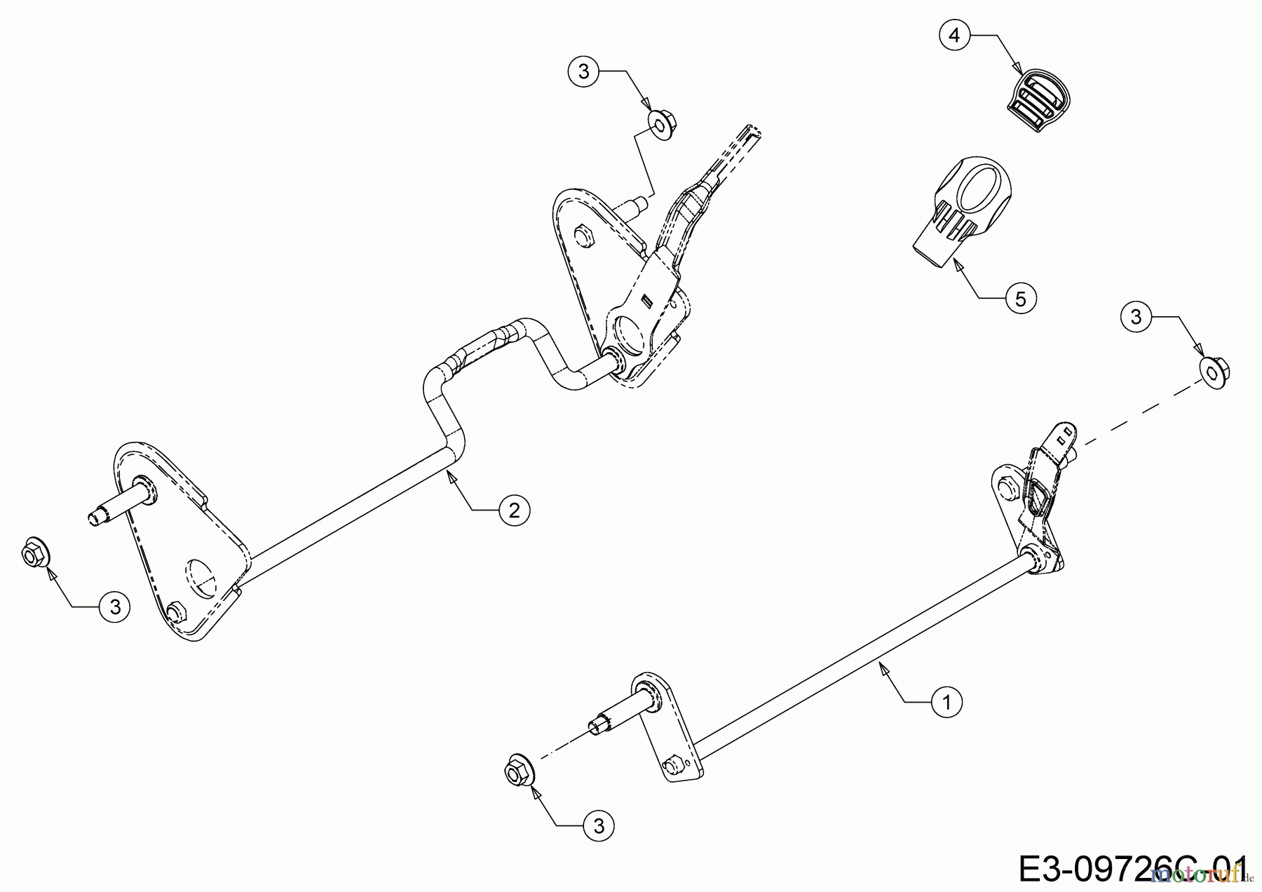  Black-Line Petrol mower self propelled BL 4553 S 12C-PF5E683 (2020) Axles, Height adjustment