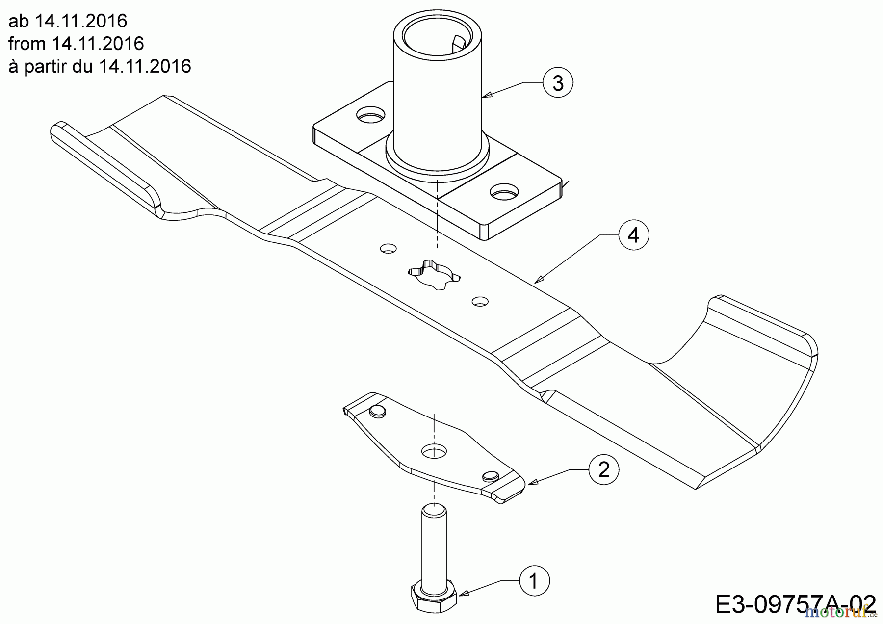  MTD Petrol mower 46 B 11A-J15B600  (2018) E3-09757A-02