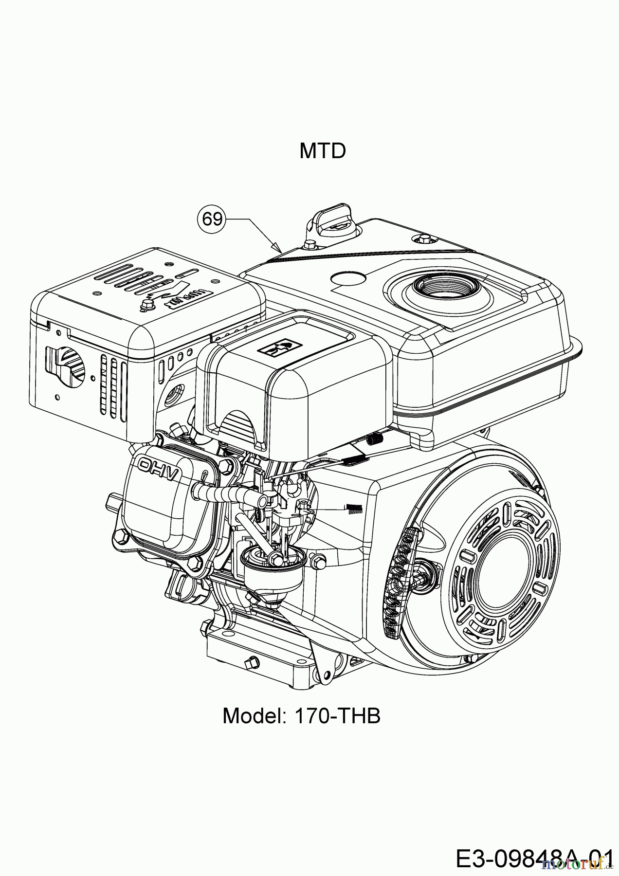  MTD Tillers T/405 M 21AA46M3678  (2020) Engine MTD
