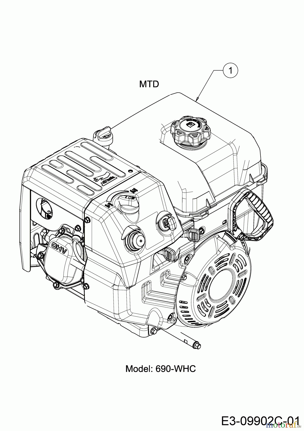 MTD Optima ME 76 31AY5ET5678 (2020) Engine Spareparts 752Z690-WHC