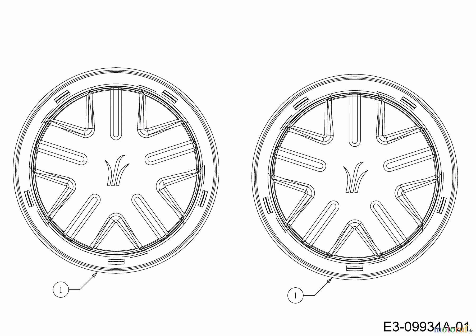  MTD Chipper shredders vac 202 24A-202K678  (2019) Rear hub caps