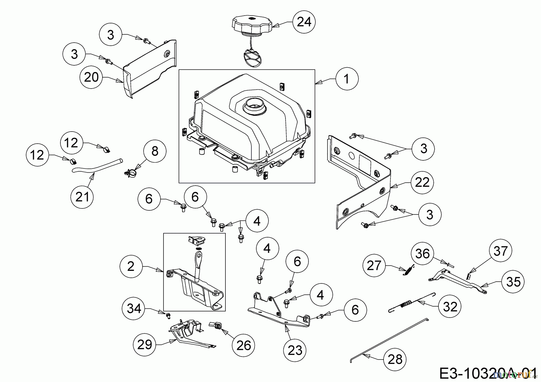  MTD-Engines Horizontal 690-WHA 752Z690-WHA  (2020) Fuel tank